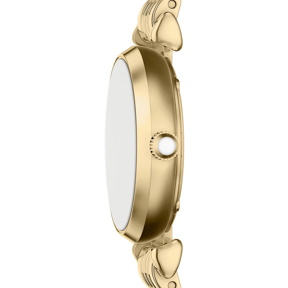 EMPORIO ARMANI Gianni T-Bar White Pearl Dial with Crystals 28mm Gold Stainless Steel Bracelet AR11806 - 3