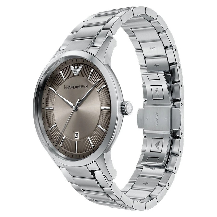 EMPORIO ARMANI Archetipo Brown Dial 43mm Silver Stainless Steel Bracelet AR11825 - 
