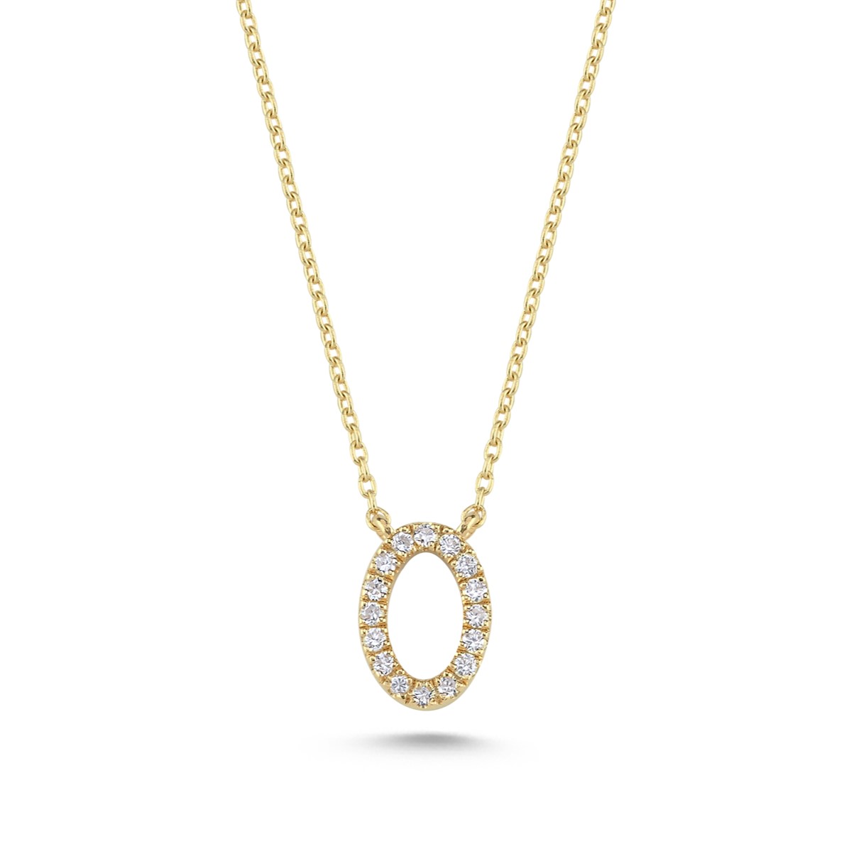 NECKLACE Full Stone BULEVARDI K18 Yellow Gold with 0.07ct Diamonds BLVD13611 - 