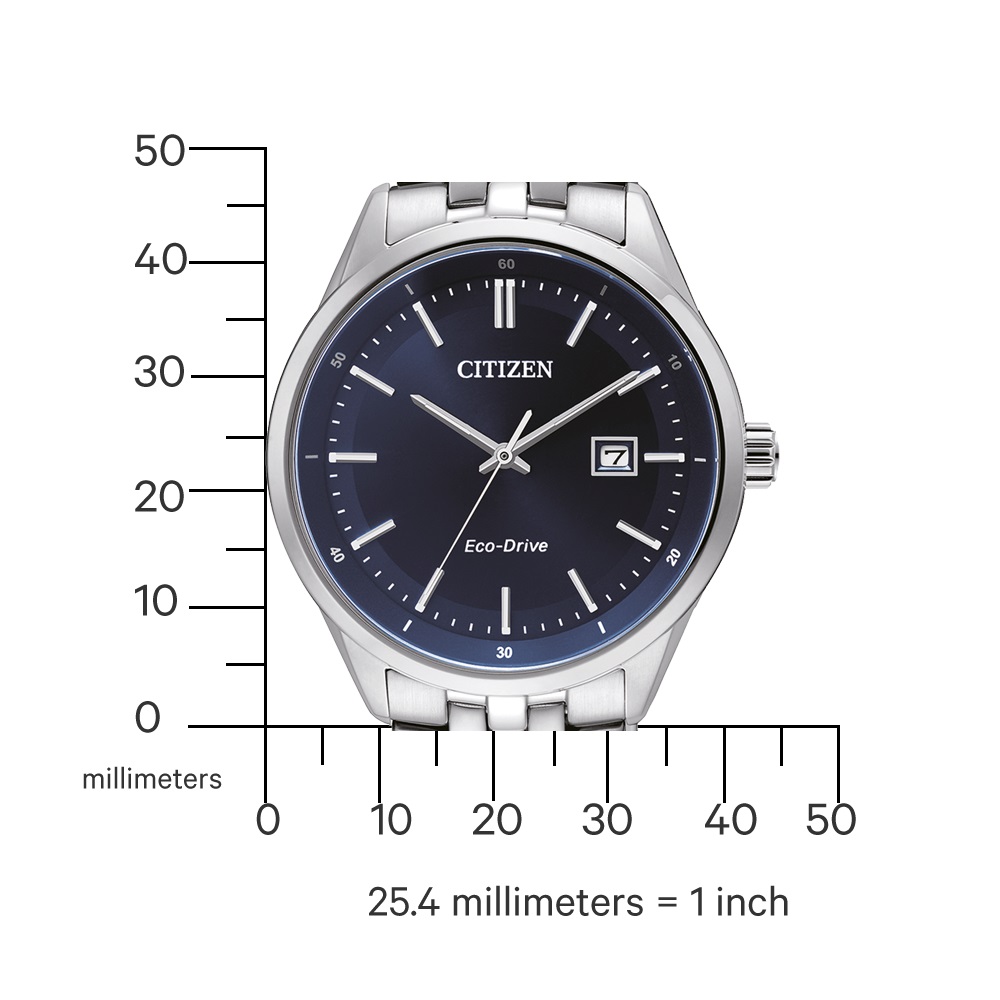 CITIZEN Classic Eco-Drive Blue Dial 41mm Silver Stainless Steel Bracelet BM7251-53L - 4