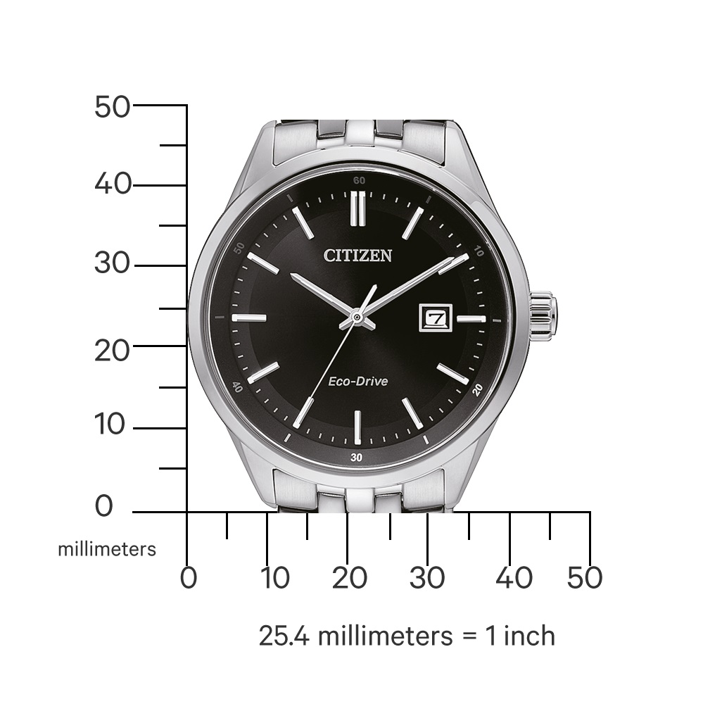 CITIZEN Classic Eco-Drive Black Dial 41mm Silver Stainless Steel Bracelet BM7251-88E - 3