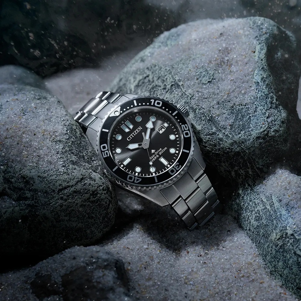 CITIZEN Promaster Eco-Drive Diver 200M Black Dial 40.55mm Silver Stainless Steel Bracelet BN0261-51E - 4