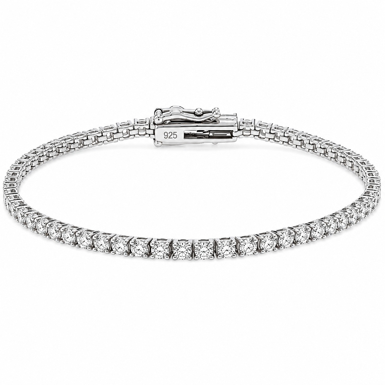 BRACELET Riviera in Silver 925° with Moissanite Diamonds BR12735-RCC17CT - 