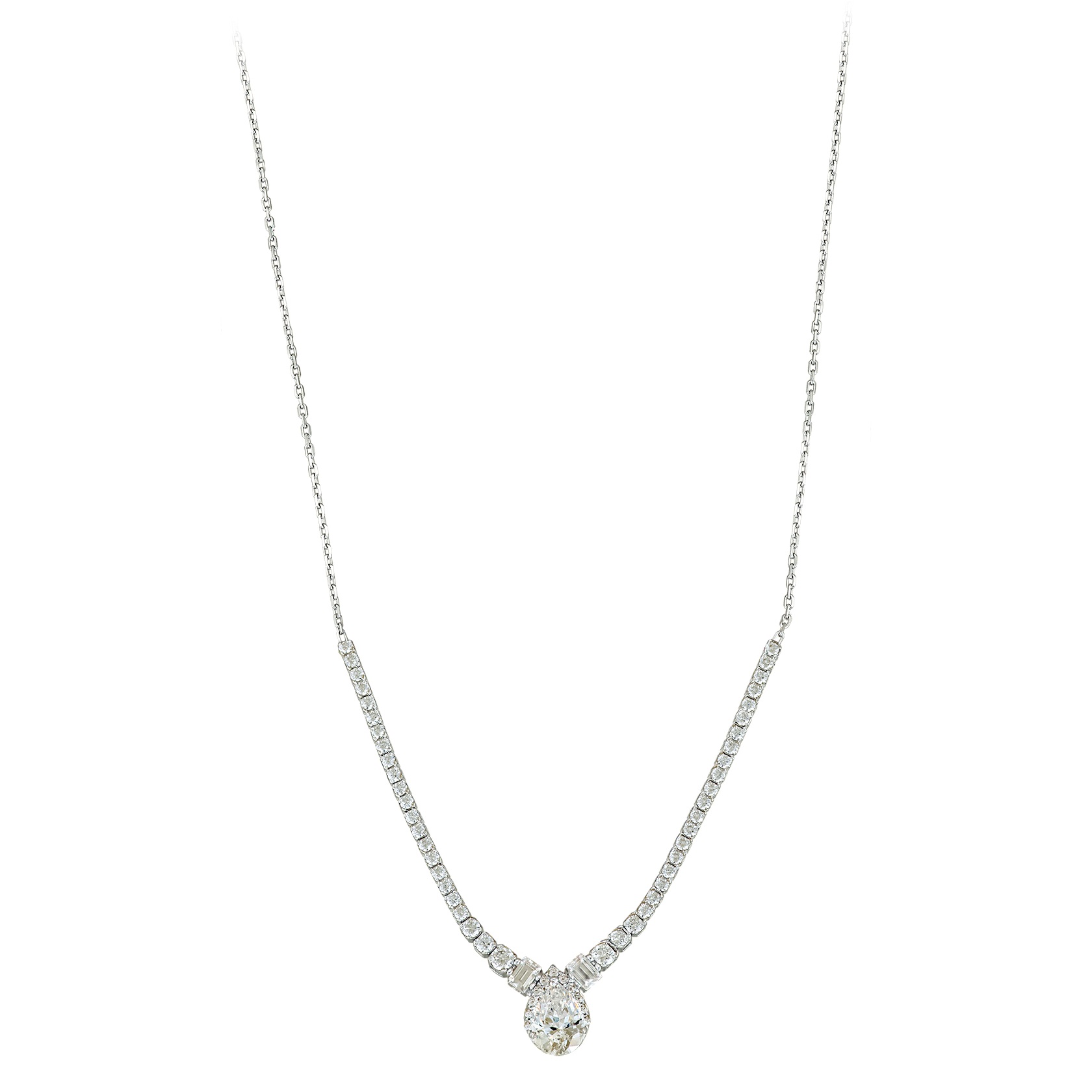 ΚΟΛΙΕ SENZIO Collection Λευκό Χρυσό 14K με Πέτρες Ζιργκόν 5LAV.CS115BC - 