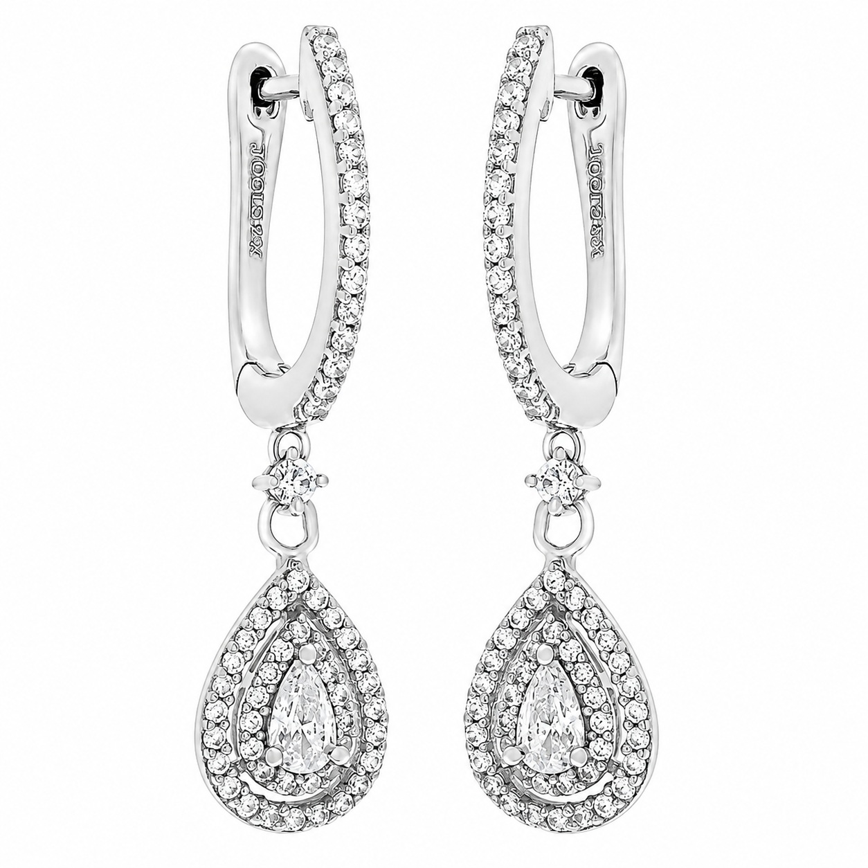 JOOLS Rosette Earrings from Silver 925° with Synthetic Stones DM1059E