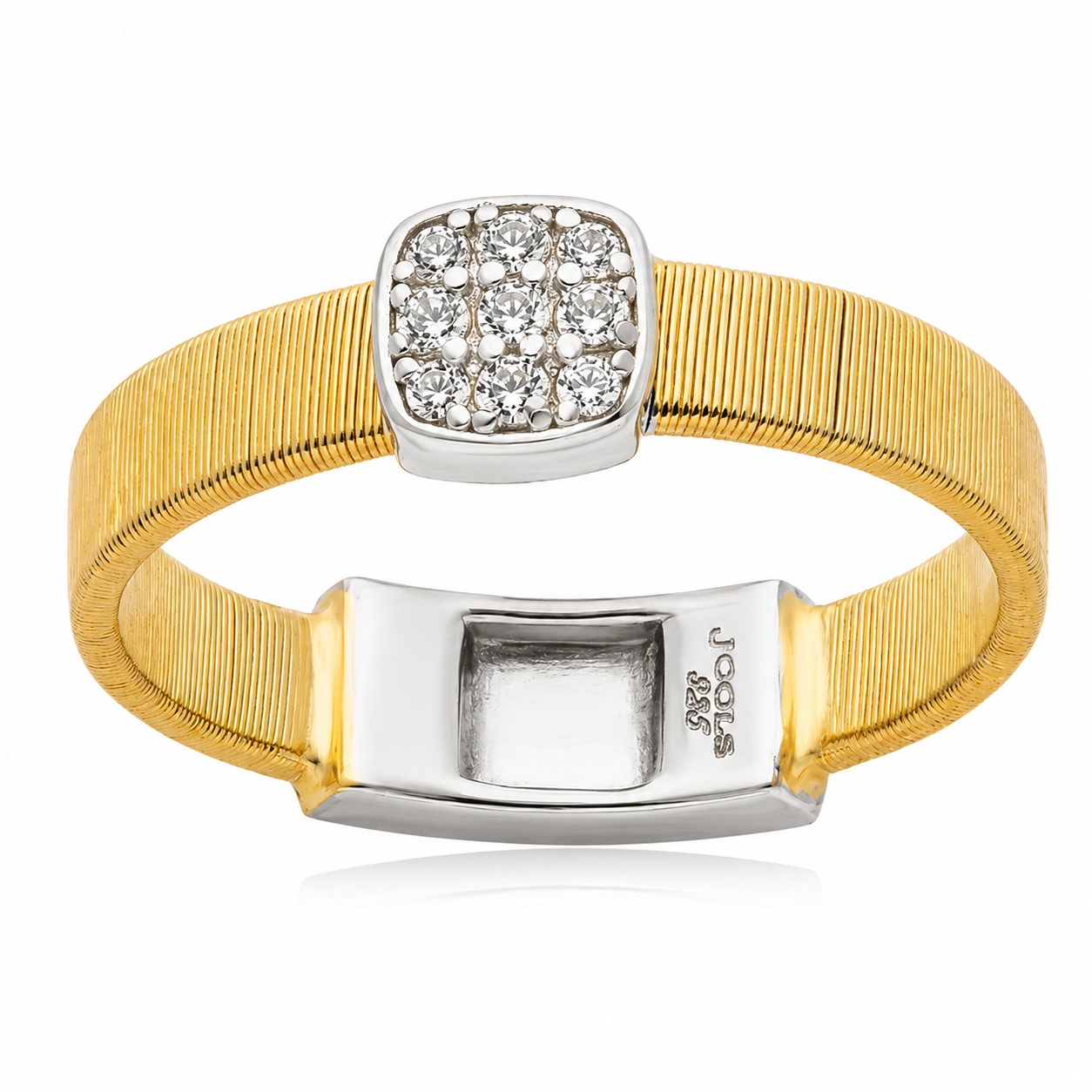 JOOLS Women's RING from Gold-Plated Silver 925° with Synthetic Stones DM5529-CBR.2