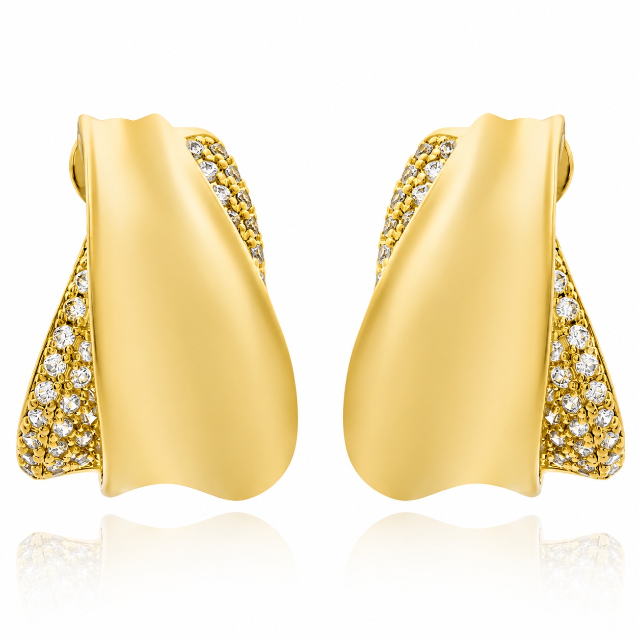 JOOLS Earrings from Gold-Plated Brass with Synthetic Stones E4575-617