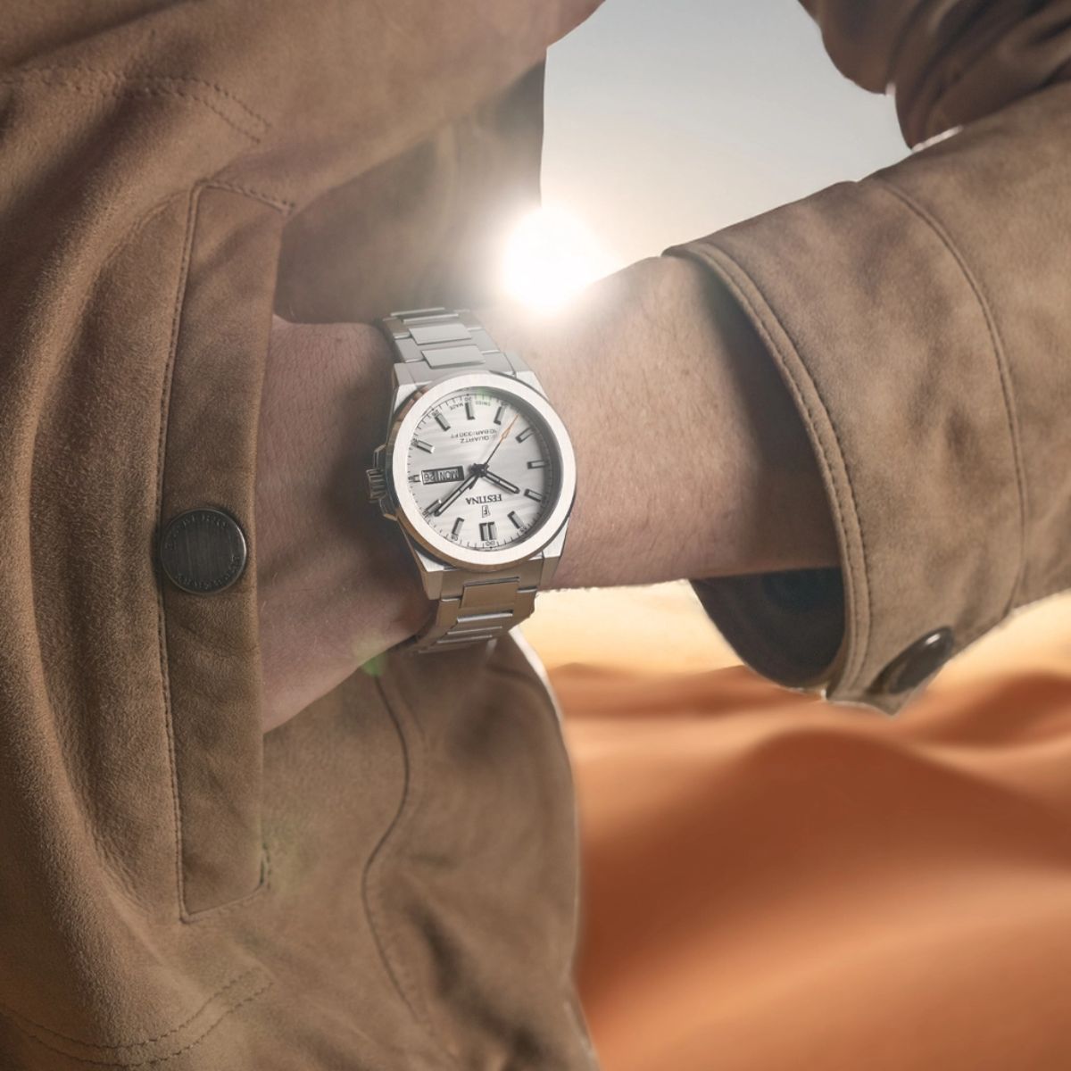 FESTINA Swiss Made Acier Silver Dial 40mm Silver Stainless Steel Bracelet F20073/1 - 