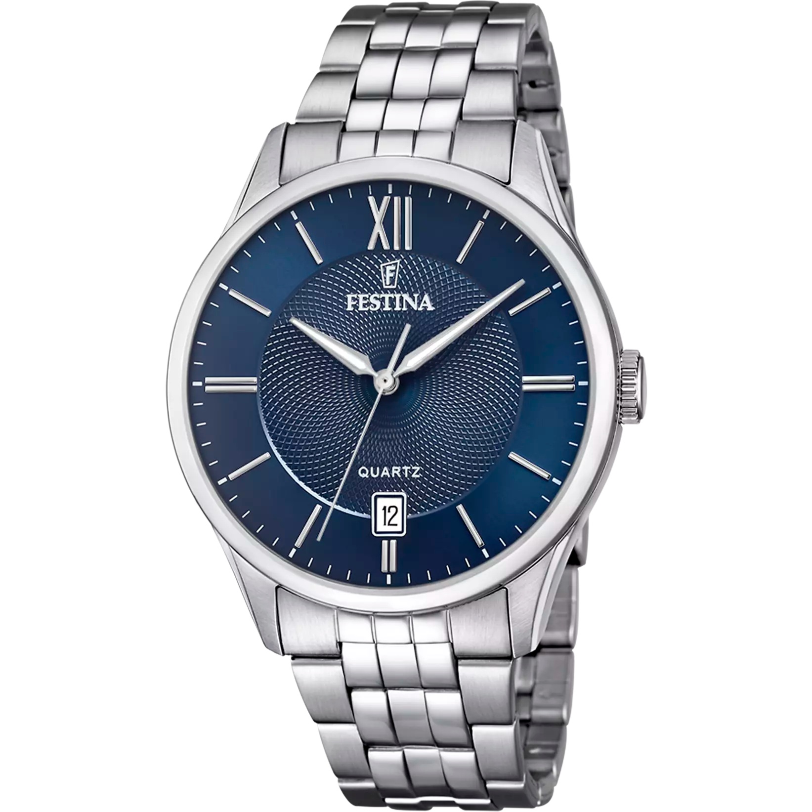 FESTINA Classic Blue Dial 43mm Silver Stainless Steel Bracelet F20425/2 - 
