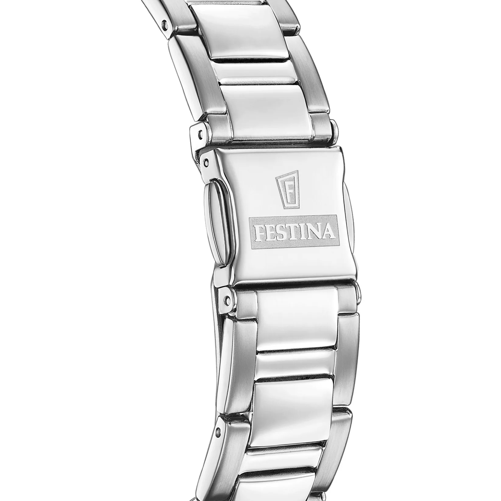 FESTINA Boyfriend Crystals Chronograph White Pearl Dial 39mm Silver Stainless Steel Bracelet F20606/1 - 