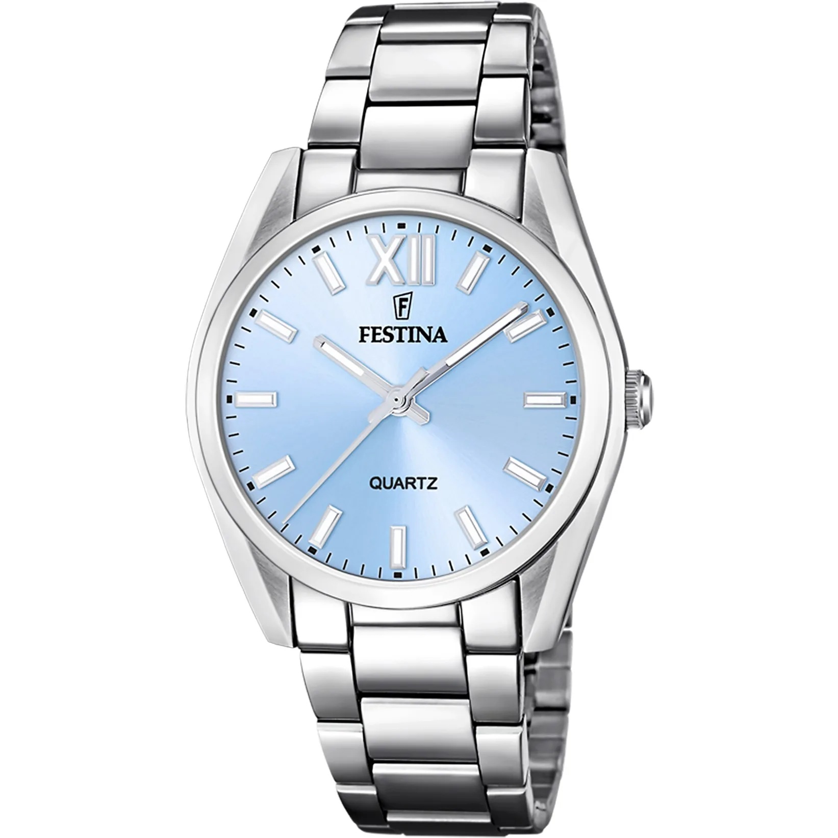 FESTINA Classic Women's Light Blue Dial 36.8mm Silver Stainless Steel Bracelet F20622/3 - 