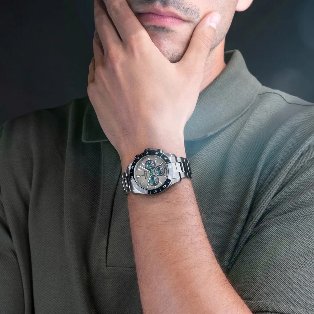 FESTINA Ceramic Chronograph Grey Dial 39mm Grey Stainless Steel Bracelet F20703/1 - 