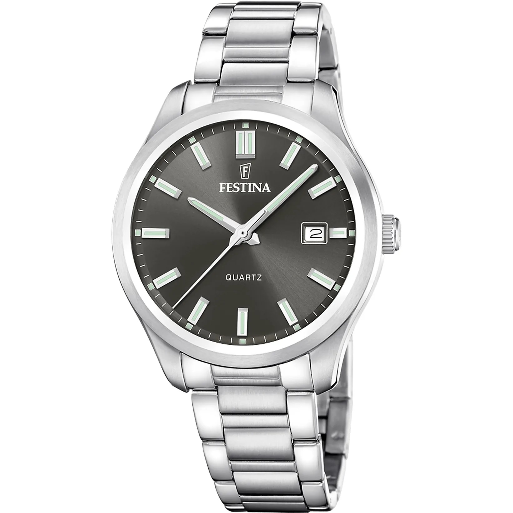 FESTINA Classic Grey Dial 42mm Silver Stainless Steel Bracelet F20736/5 - 