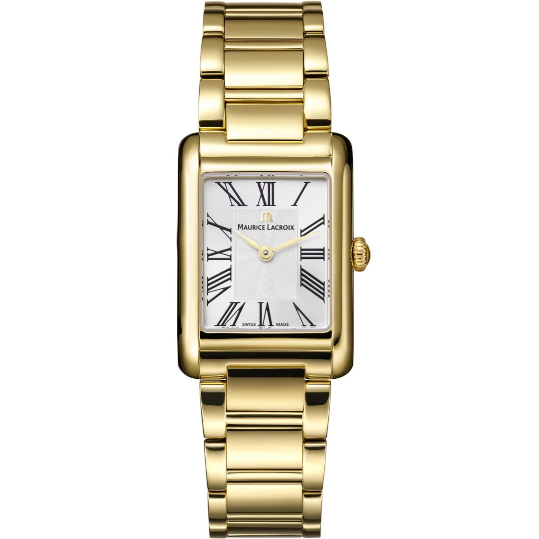 MAURICE LACROIX Fiaba Square White Dial 24 x 34mm Gold Stainless Steel Bracelet FA1205-PVY02-110-1 - 