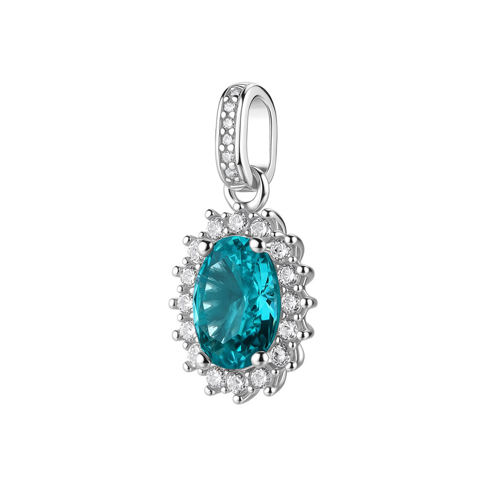 BROSWAY Jewellery Fancy Aqua Green Pentant from Silver 925° with Paraiba Zircon Stones FAG01 - 