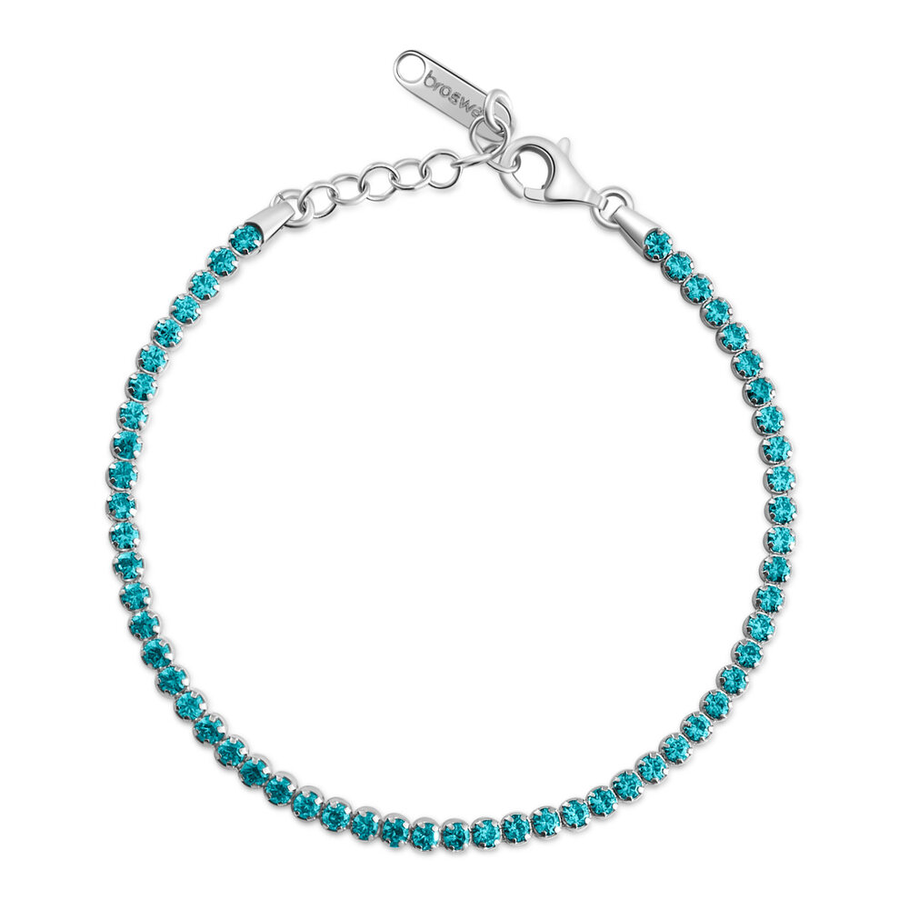 ΒΡΑΧΙΟΛΙ Ριβιέρα BROSWAY Jewellery Fancy Aqua Green από Ασήμι 925° με Paraiba Πέτρες Ζιργκόν FAG07 - 