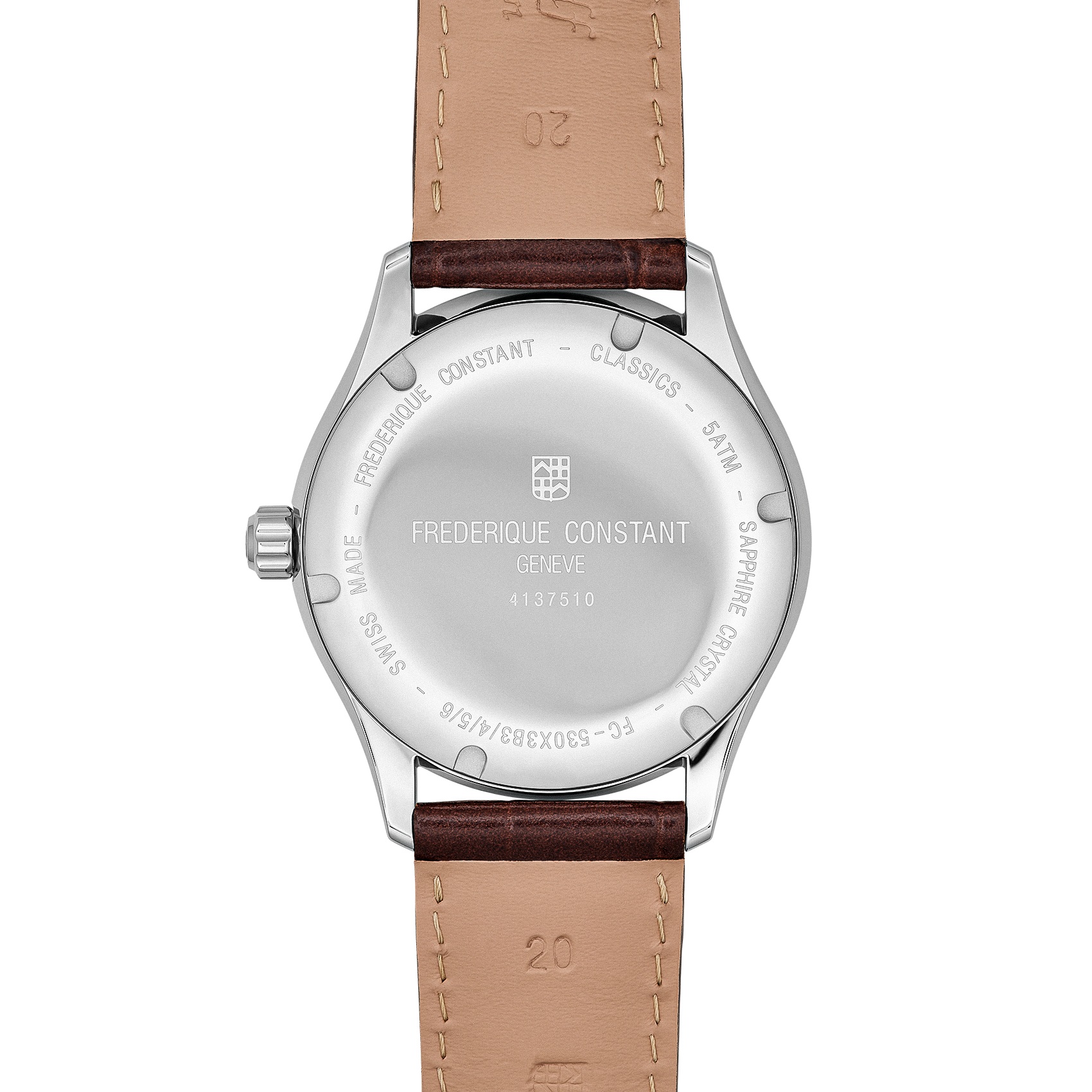 FREDERIQUE CONSTANT Classics Index Small Second Automatic Blue Dial 39mm Silver Stainless Steel Black Leather Strap FC-530G3B6 - 3