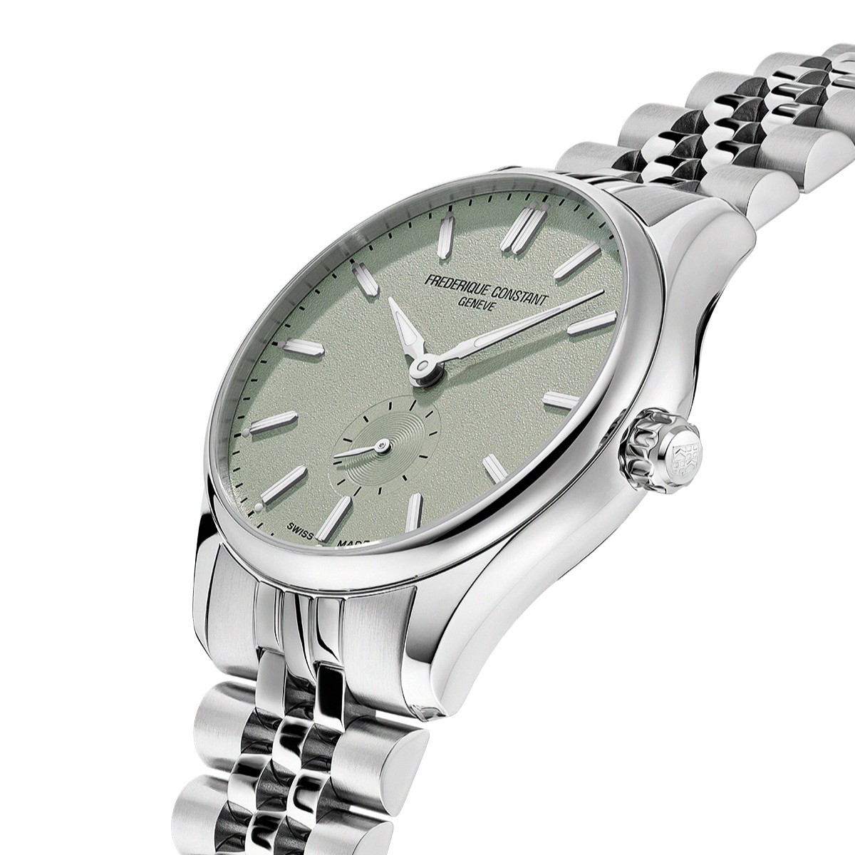 FREDERIQUE CONSTANT Classics Index Small Second Automatic Sage Green Dial 39mm Silver Stainless Steel Bracelet FC-530GR3B6B - 3
