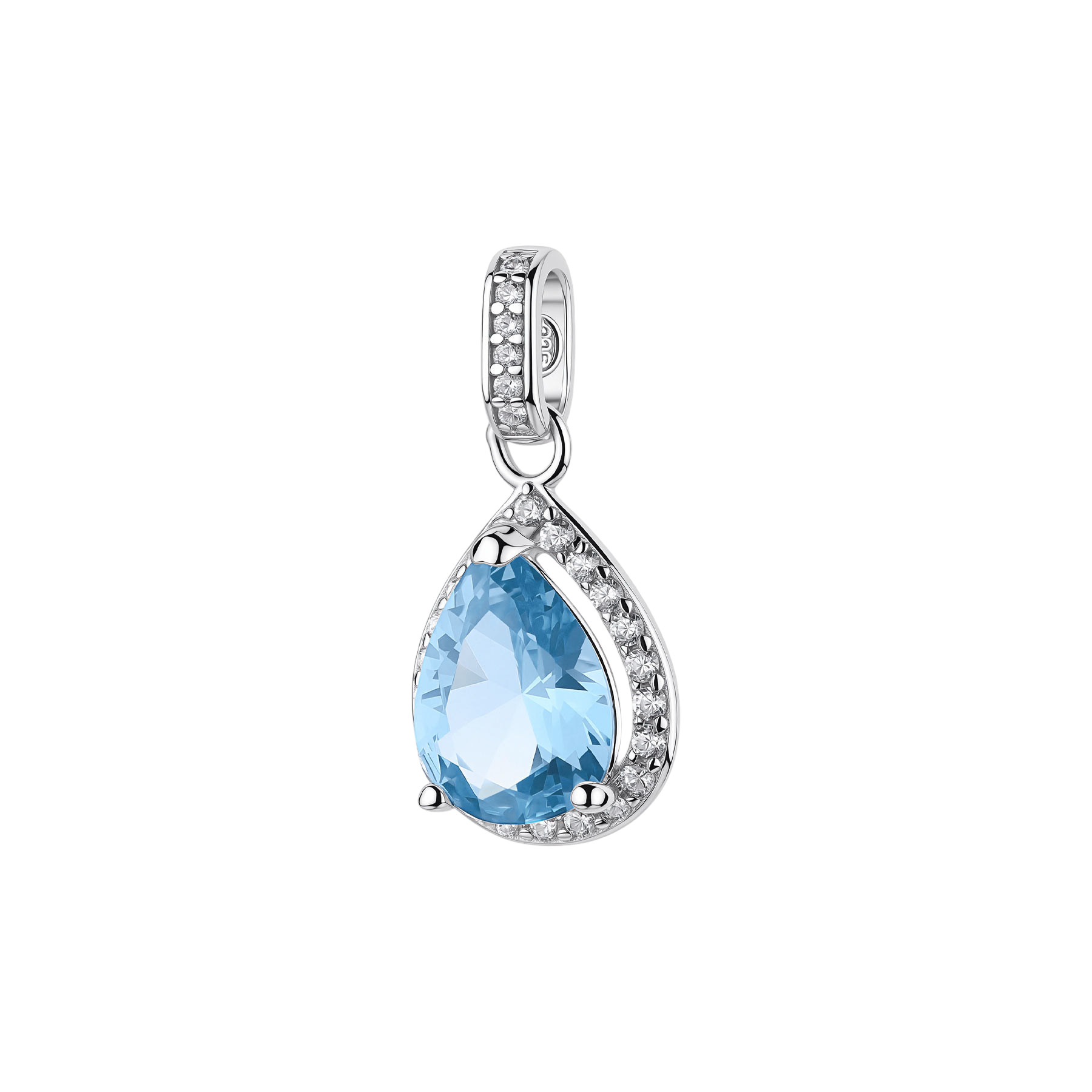 ΜΕΝΤΑΓΙΟΝ Ροζέτα BROSWAY Jewellery Fancy Cloud Blue από Ασήμι 925° με Sapphire και Λευκές Πέτρες Ζιργκόν FCL131 - 