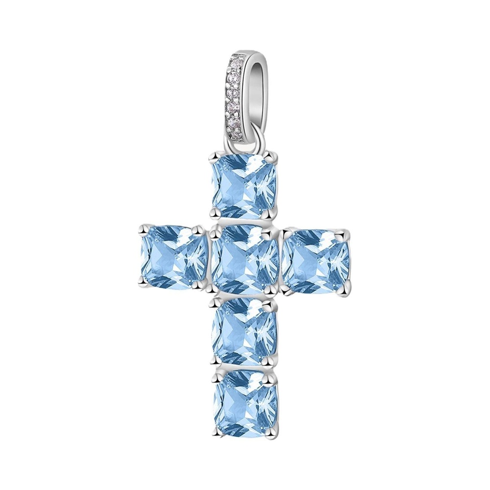 ΣΤΑΥΡΟΣ BROSWAY Jewellery Fancy Cloud Blue από Ασήμι 925° με Sapphire Πέτρες Ζιργκόν FCL14 - 