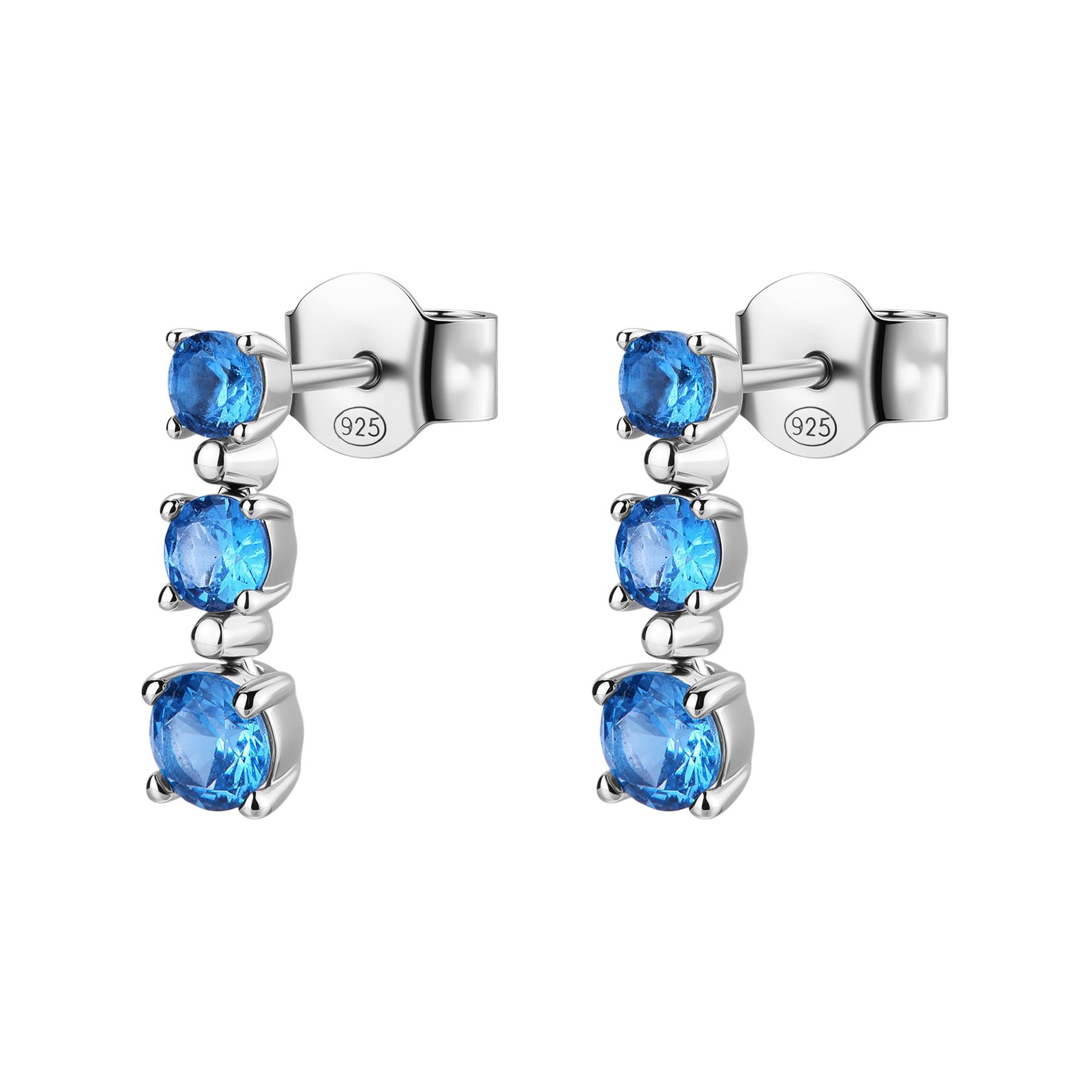 ΣΚΟΥΛΑΡΙΚΙ BROSWAY Jewellery Fancy Freedom Blue από Ασήμι 925° με Sapphire Πέτρες Ζιργκόν FFB122 - 