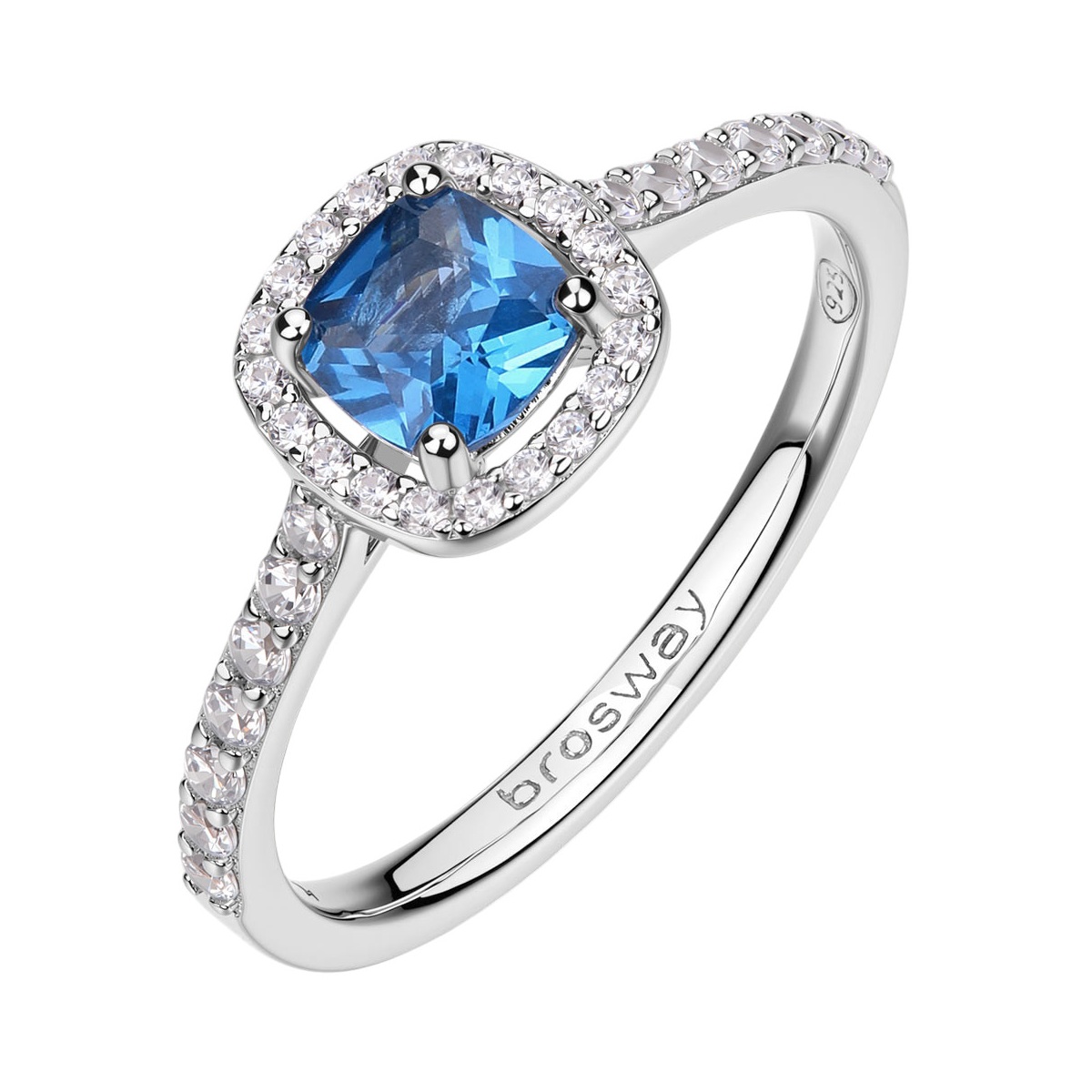 ΔΑΧΤΥΛΙΔΙ Ροζέτα BROSWAY Jewellery Fancy Freedom Blue από Ασήμι 925° με Sapphire και Λευκές Πέτρες Ζιργκόν FFB129 - 
