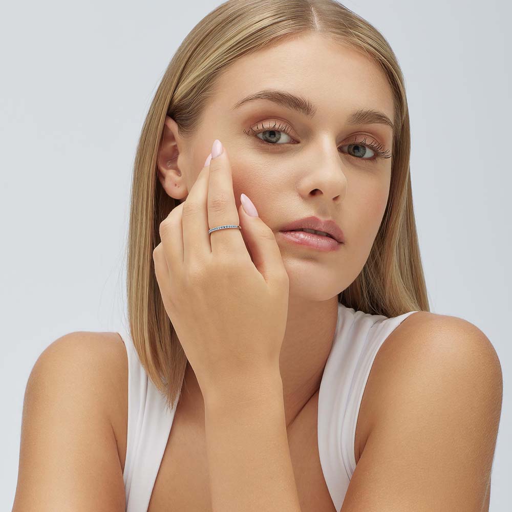 ΔΑΧΤΥΛΙΔΙ Σειρέ BROSWAY Jewellery Fancy Freedom Blue από Ασήμι 925° με Sapphire Πέτρες Ζιργκόν FFB65 - 3