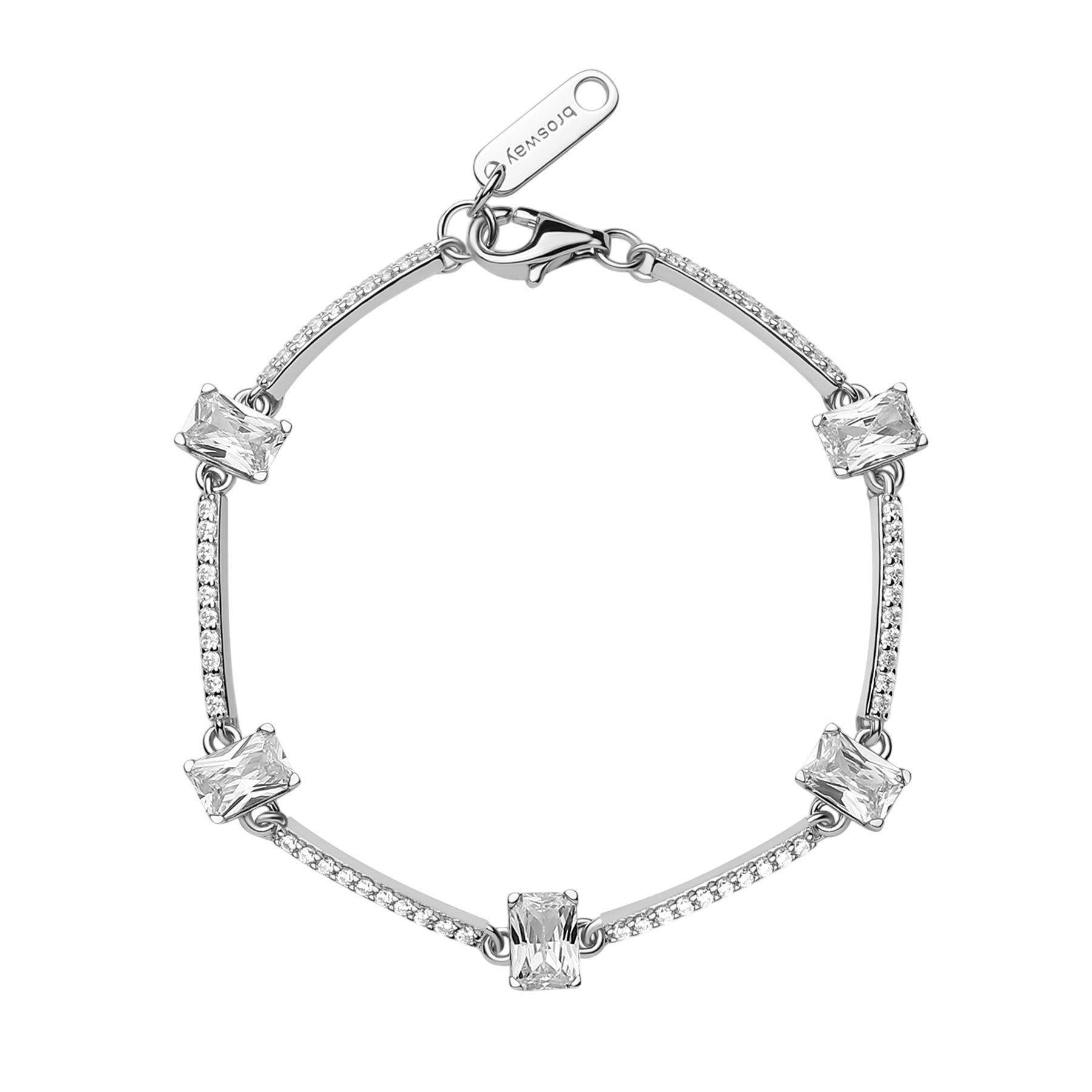 ΒΡΑΧΙΟΛΙ BROSWAY Jewellery Fancy Infinite White από Ασήμι 925° με Λευκές Πέτρες Ζιργκόν FIW06 - 