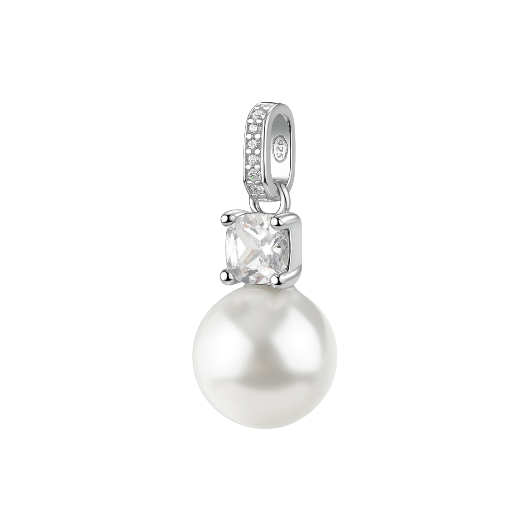 ΜΕΝΤΑΓΙΟΝ BROSWAY Jewellery Fancy Infinite White από Ασήμι 925° με Λευκές Πέτρες Ζιργκόν και Μαργαριτάρι FIW132 - 