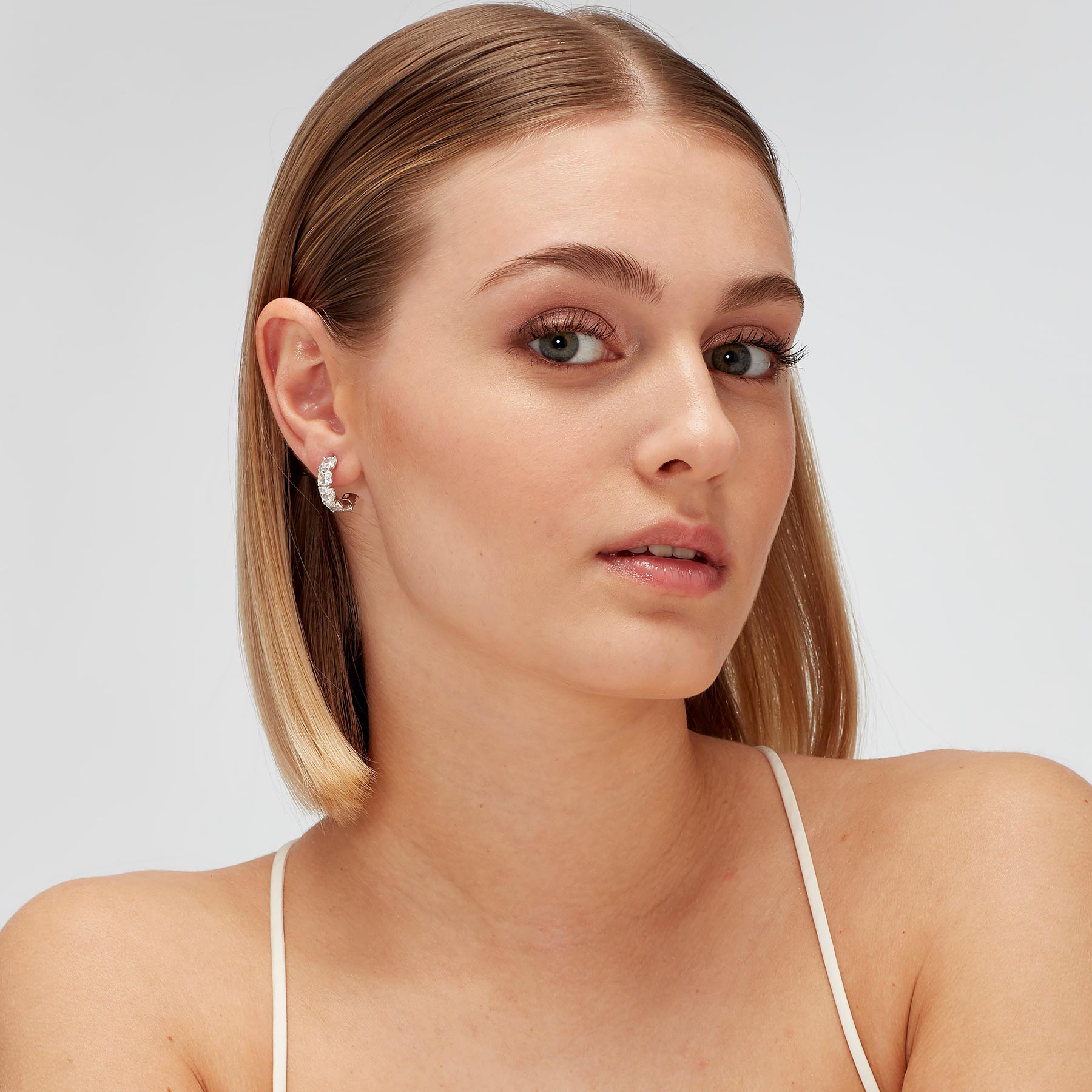 ΣΚΟΥΛΑΡΙΚΙ Μονό BROSWAY Jewellery Fancy Infinite White από Ασήμι 925° με Λευκές Πέτρες Ζιργκόν FIW15 - 