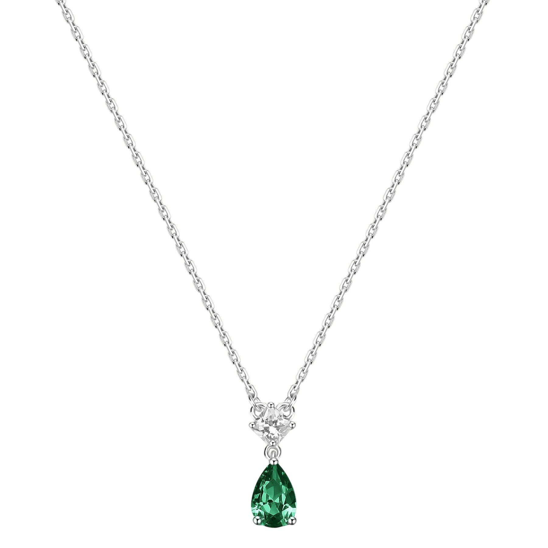 ΚΟΛΙΕ BROSWAY Jewellery Fancy Life Green από Ασήμι 925° με Emerald και Λευκές Πέτρες Ζιργκόν FLG109 - 