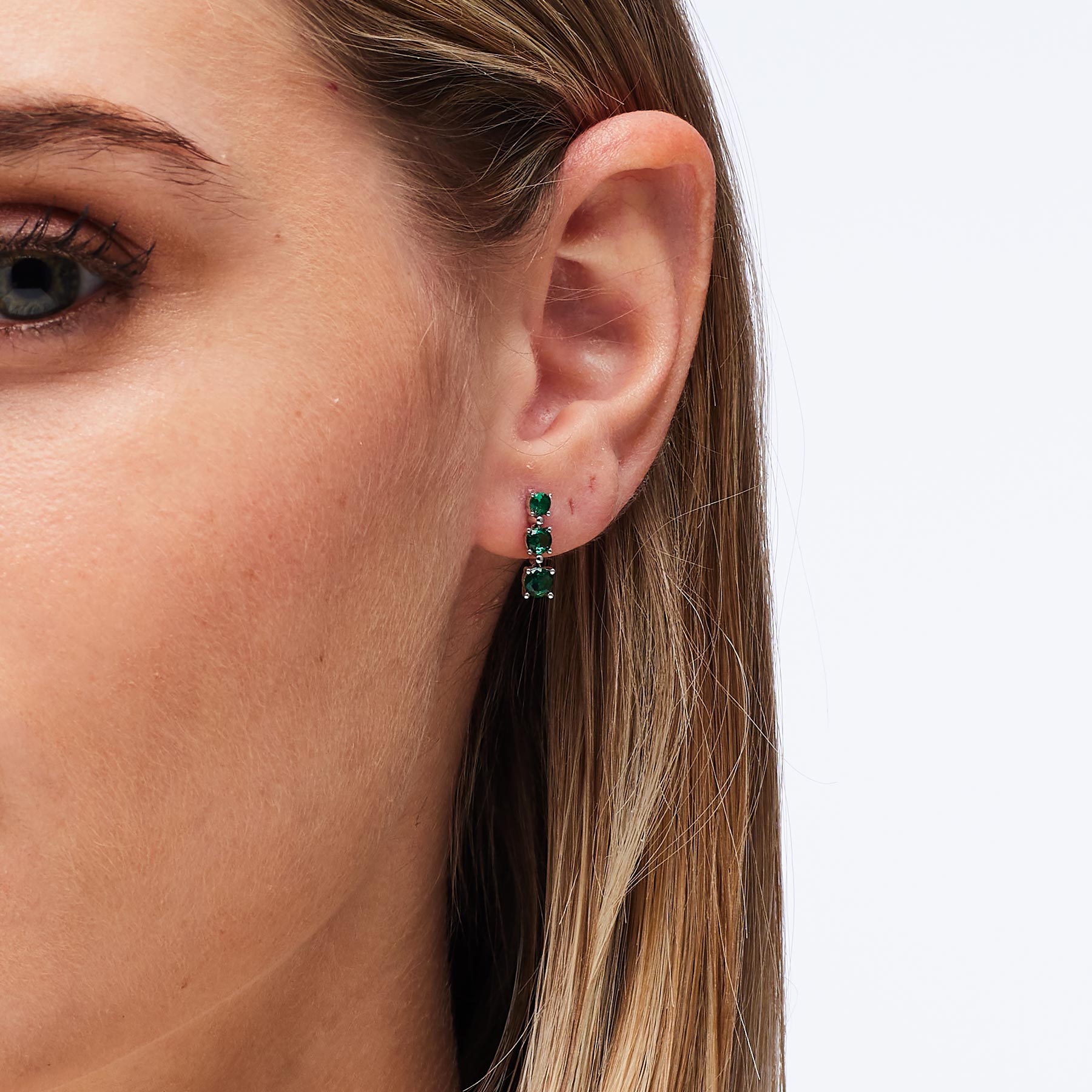 ΣΚΟΥΛΑΡΙΚΙΑ BROSWAY Jewellery Fancy Life Green από Ασήμι 925° με Emerald Πέτρες Ζιργκόν FLG133 - 