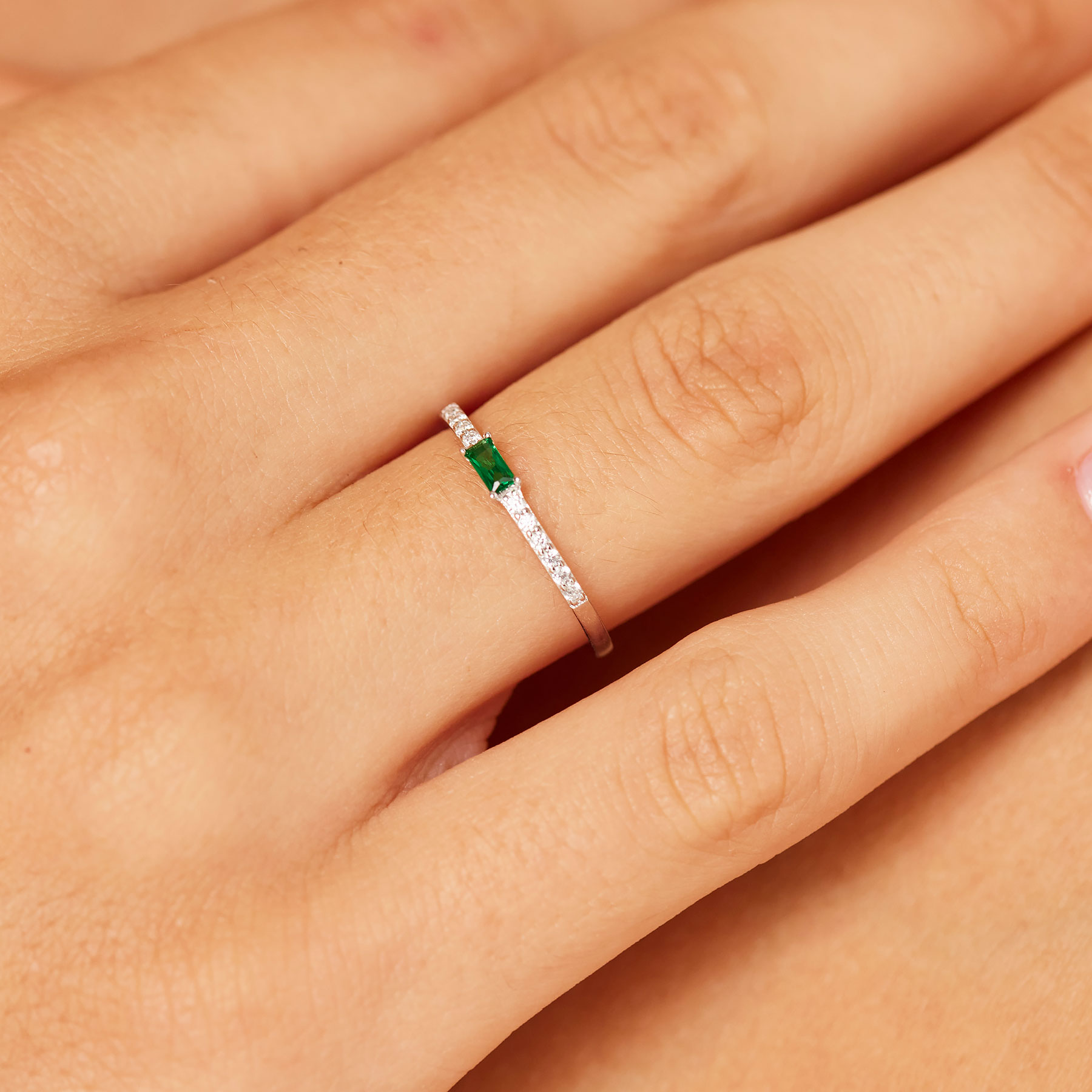 ΔΑΧΤΥΛΙΔΙ Σειρέ BROSWAY Jewellery Fancy Life Green από Ασήμι 925° με Emerald και Λευκές Πέτρες Ζιργκόν FLG148 - 3