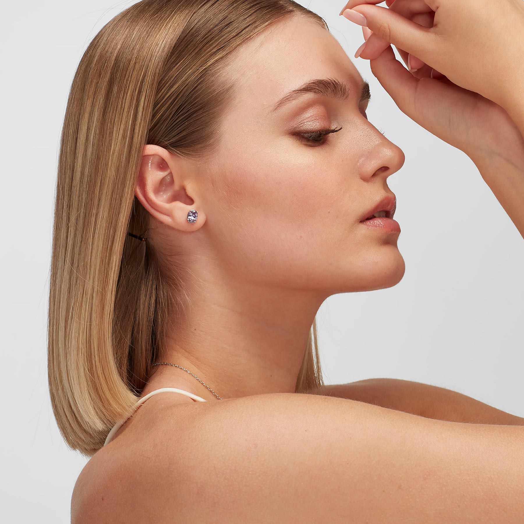 ΣΚΟΥΛΑΡΙΚΙ Μονό BROSWAY Jewellery Fancy Magic Purple από Ασήμι 925° με Amethyst Πέτρα Ζιργκόν FMP08 - 