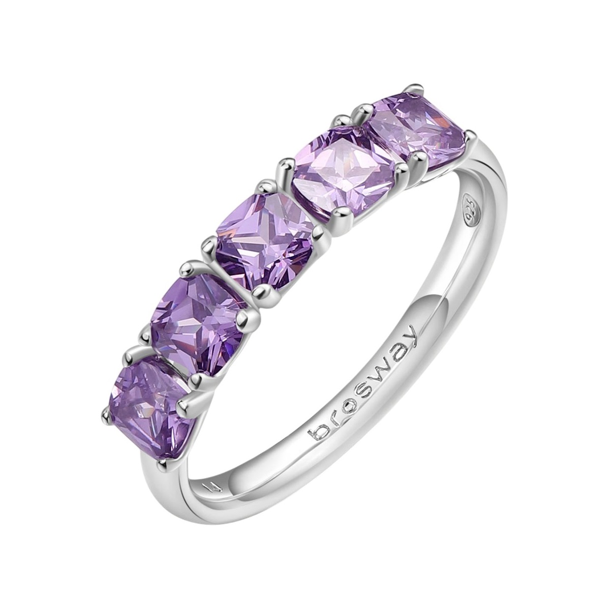 ΔΑΧΤΥΛΙΔΙ BROSWAY Jewellery Fancy Magic Purple από Ασήμι 925° με Amethyst Πέτρες Ζιργκόν FMP24 - 