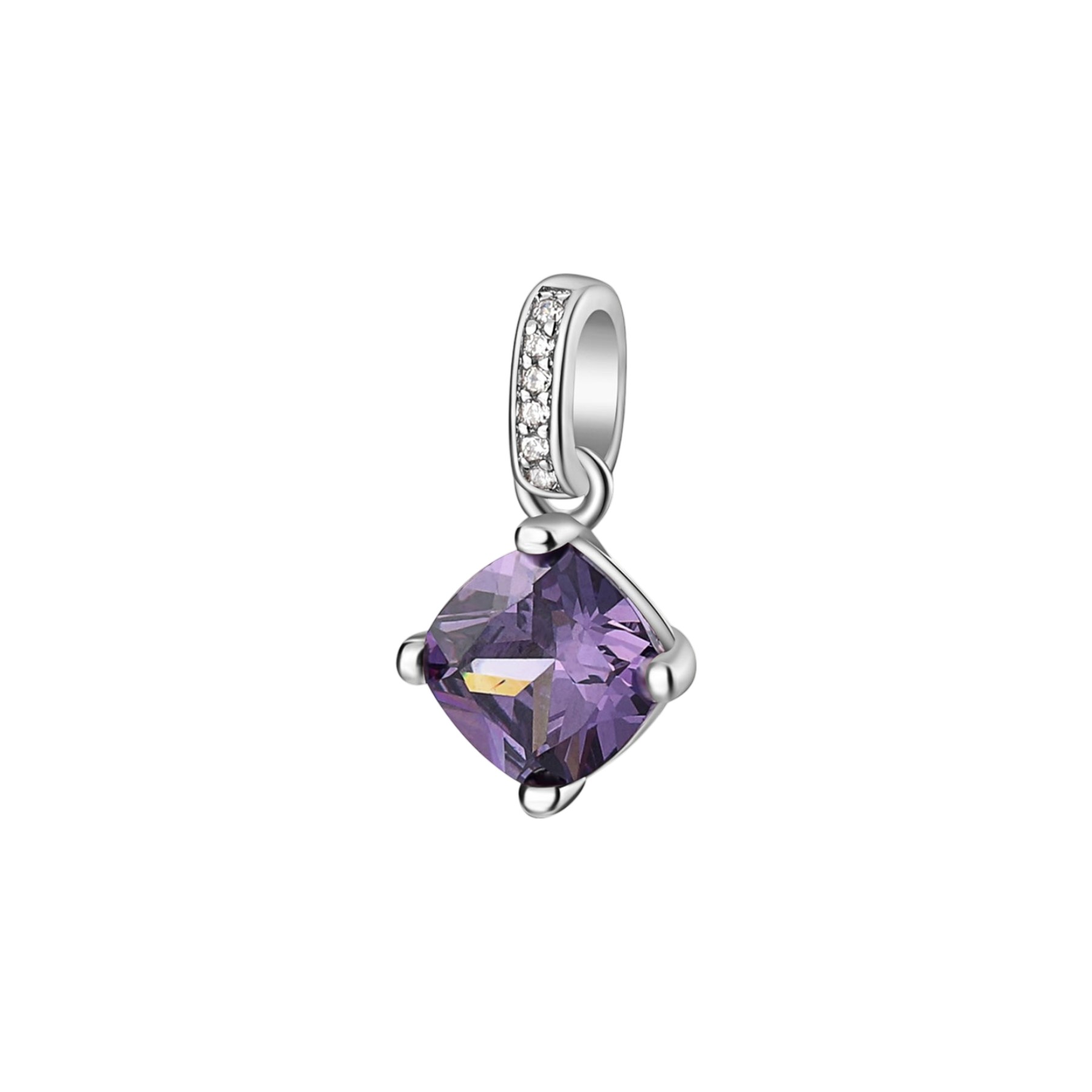 ΜΕΝΤΑΓΙΟΝ BROSWAY Jewellery Fancy Magic Purple από Ασήμι 925° με Amethyst και Λευκές Πέτρες Ζιργκόν FMP25 - 