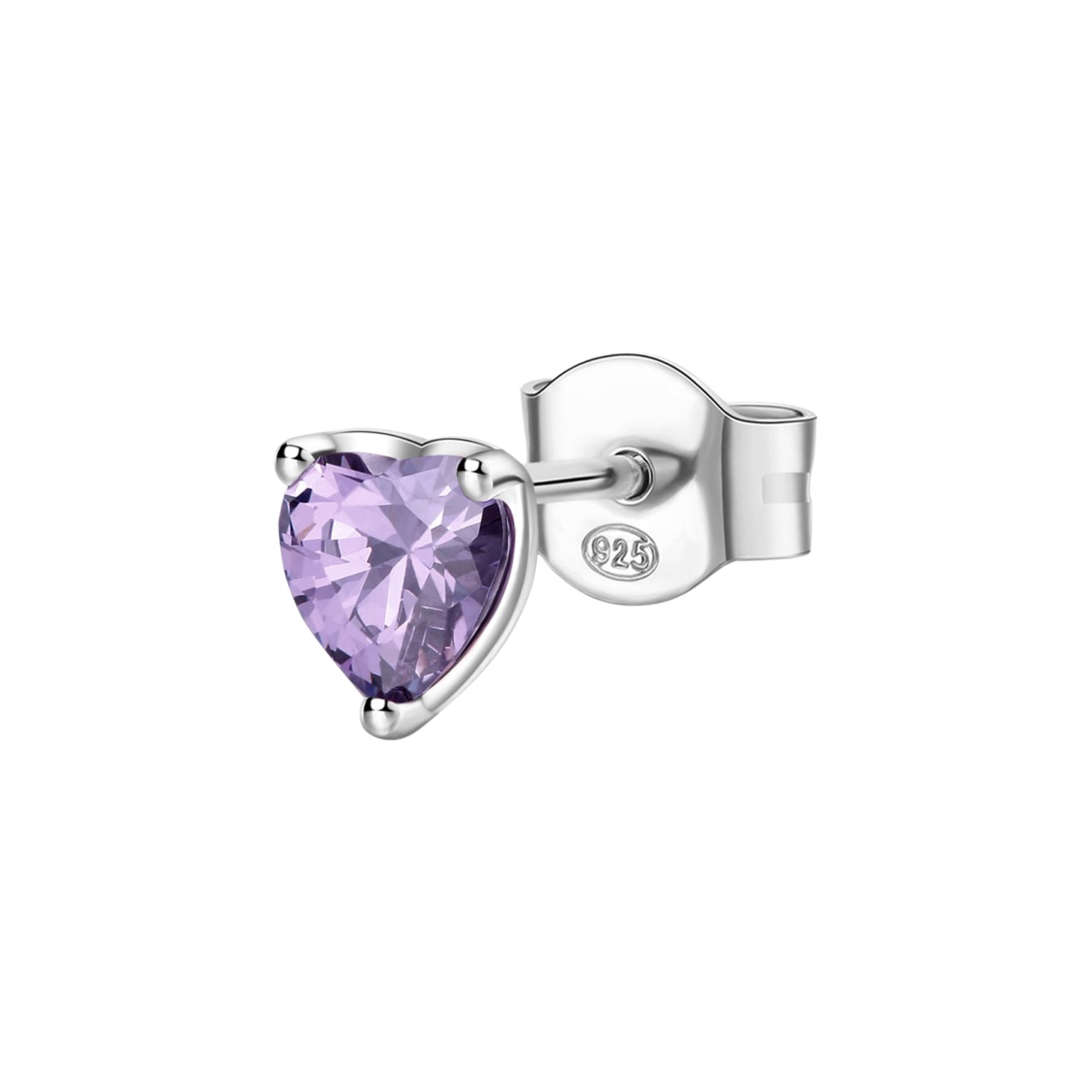 ΣΚΟΥΛΑΡΙΚΙ Μονό BROSWAY Jewellery Fancy Magic Purple από Ασήμι 925° με Amethyst Πέτρα Ζιργκόν FMP92 - 