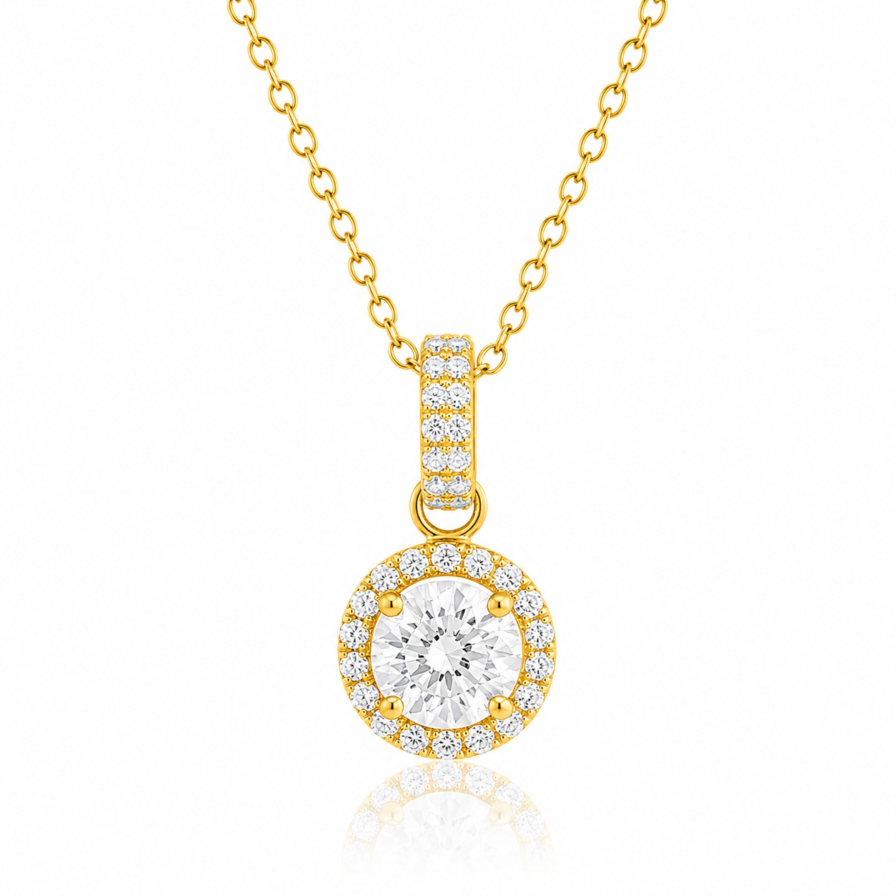JOOLS Rossete NECKLACE from Gold-Plated 925° Silver with Synthetic Stones FN00233M.2