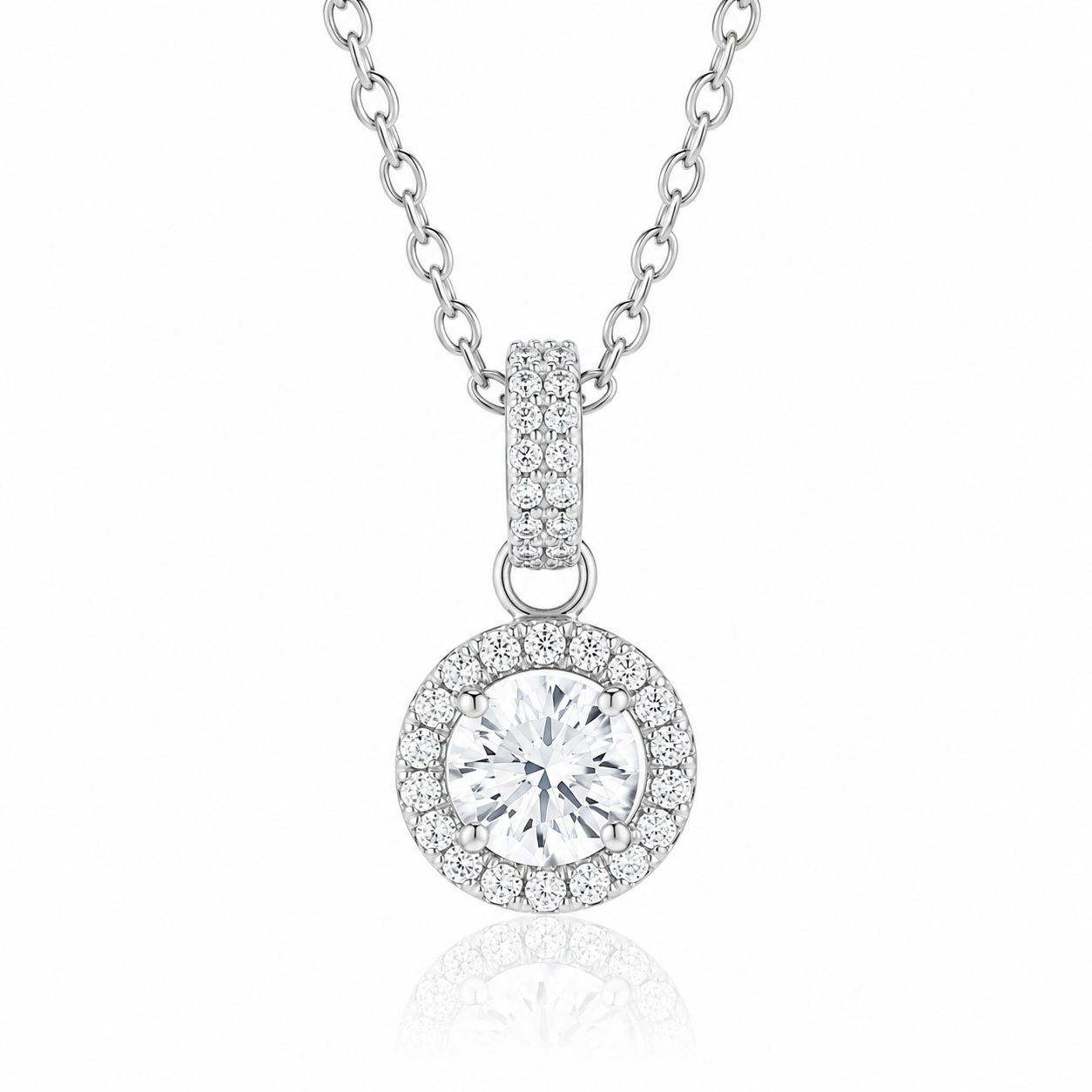 JOOLS Rossete NECKLACE from 925° Silver with Synthetic Stones FN00233M