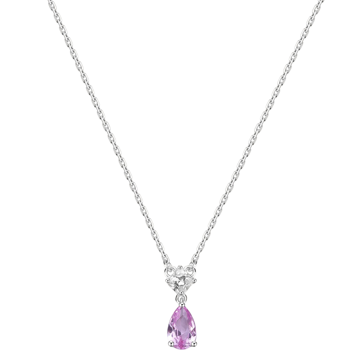 ΚΟΛΙΕ BROSWAY Jewellery Fancy Vibrant Pink από Ασήμι 925° με Ροζ και Λευκές Πέτρες Ζιργκόν FVP111 - 