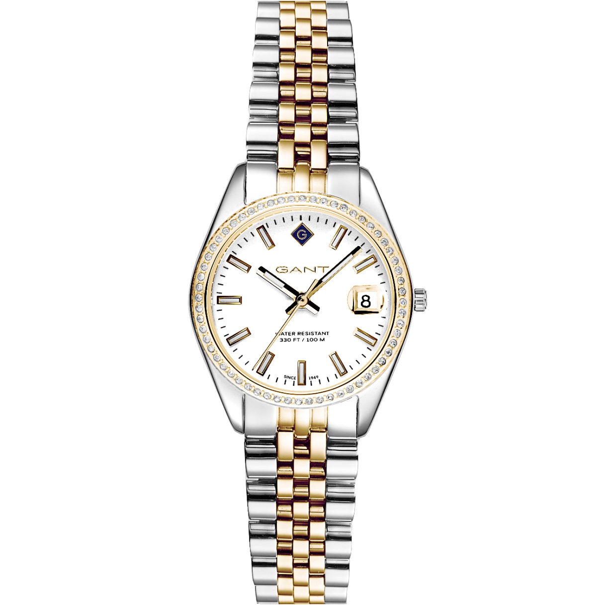 GANT Sussex Mini Bijou White Dial 28mm Two Tone Gold Stainless Steel Bracelet G181102 - 