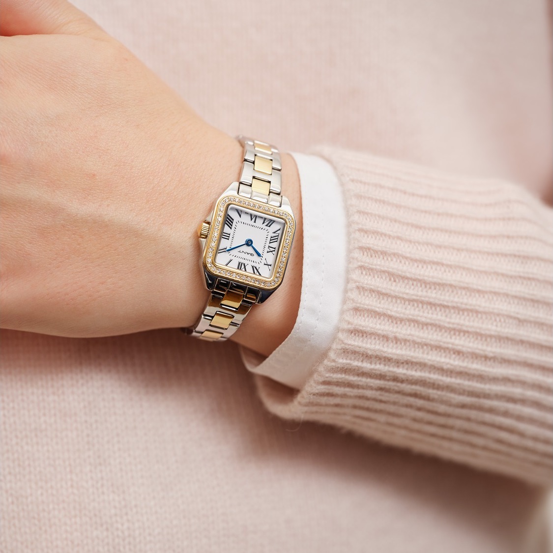 GANT Seneca Bijou White Dial 22.5mm Two Tone Gold Stainless Steel Bracelet G193102 - 