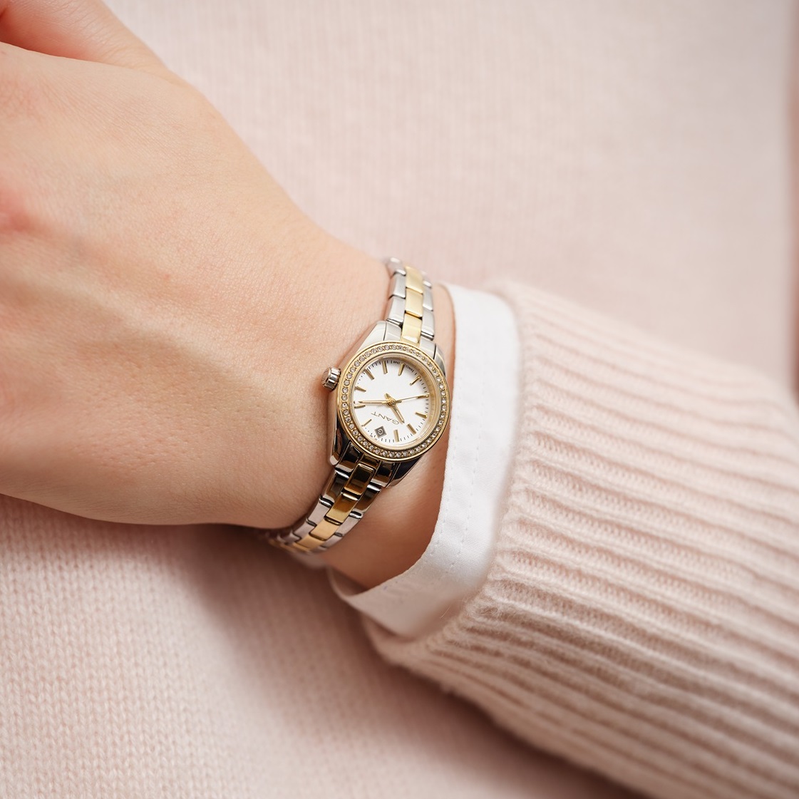 GANT Fairhaven Mini Bijou Silver Dial 22mm Two Tone Gold Stainless Steel Bracelet G194102 - 