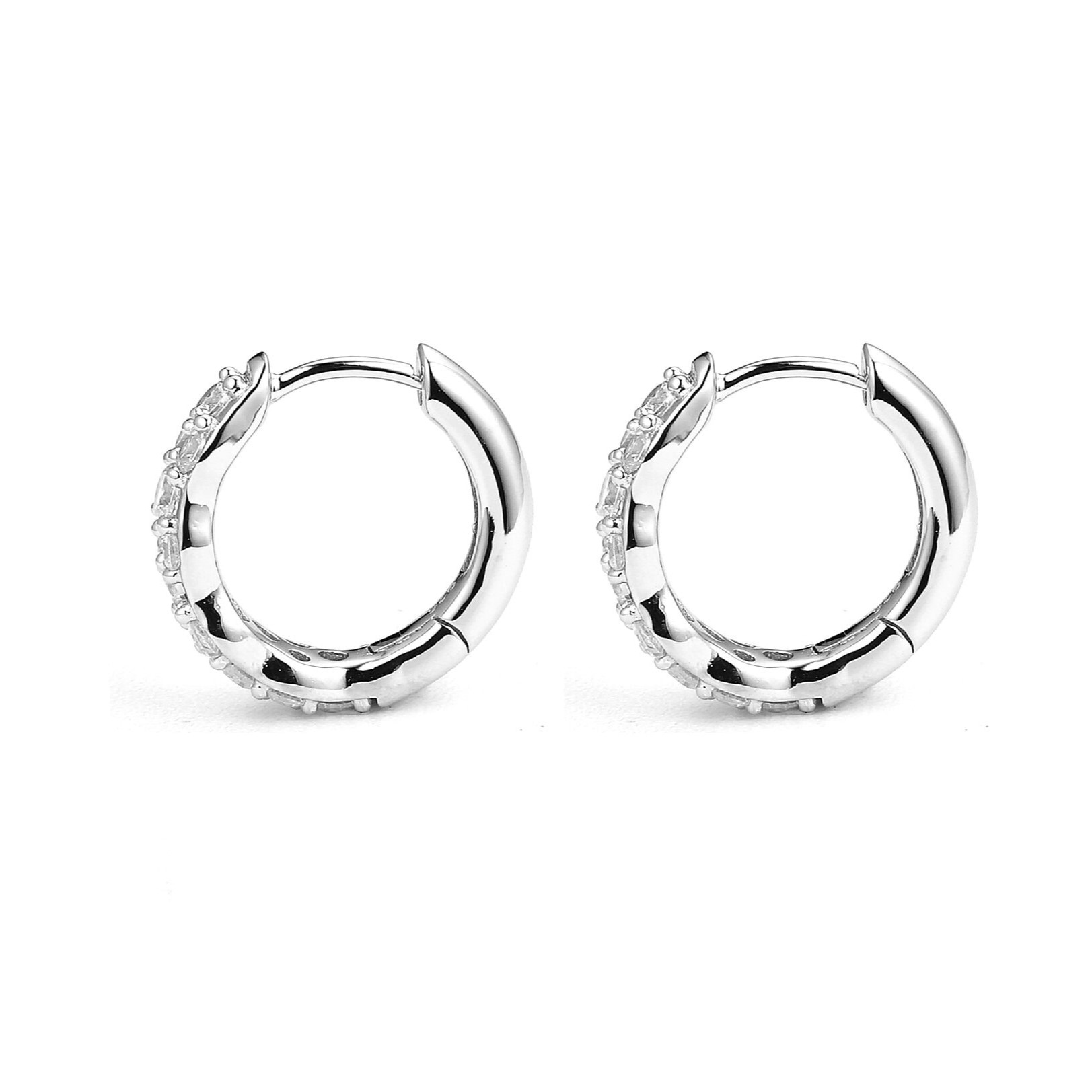 ΣΚΟΥΛΑΡΙΚΙΑ Κρίκοι Πετράτοι Gloria Hope από Ασήμι 925° με Πέτρες Ζιργκόν GH25WW-10096 - 