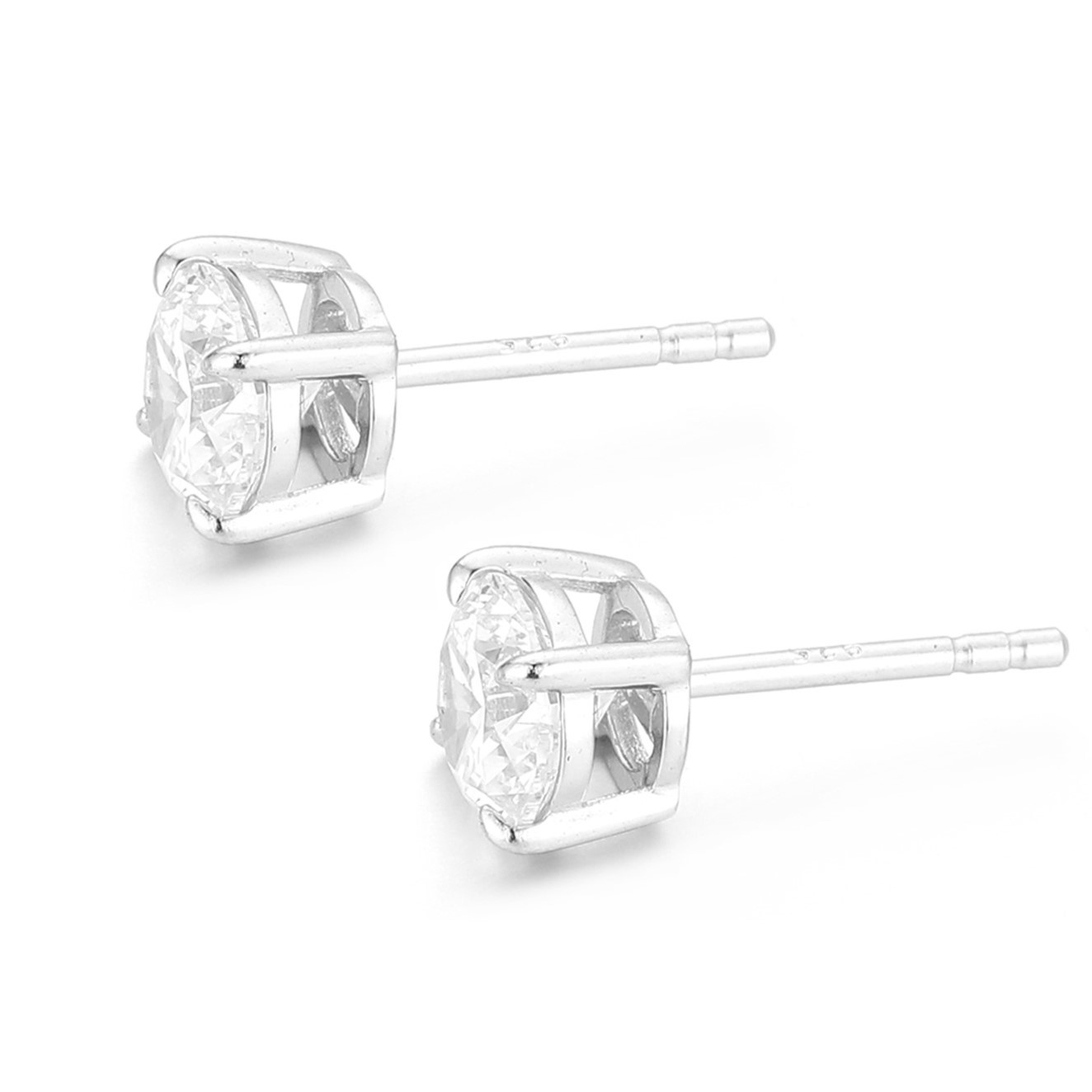 ΣΚΟΥΛΑΡΙΚΙΑ Μονόπετρα Gloria Hope από Ασήμι 925° με Πέτρες Ζιργκόν GH25WW-10102 - 