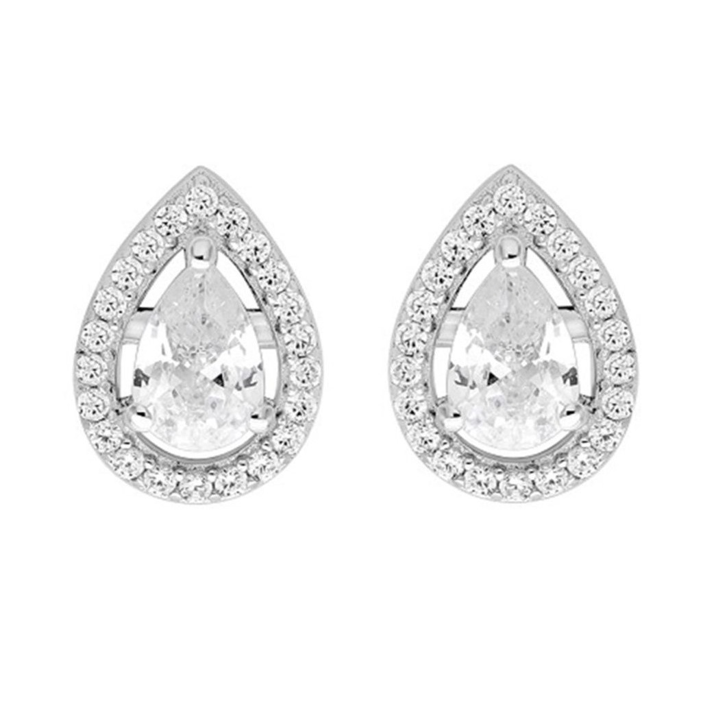 ΣΚΟΥΛΑΡΙΚΙΑ Ροζέτες Gloria Hope από Ασήμι 925° με Πέτρες Ζιργκόν GH25WW-10107 - 