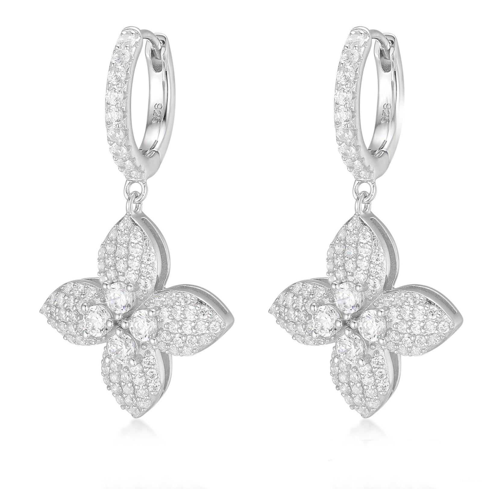 ΣΚΟΥΛΑΡΙΚΙΑ Κρεμαστά Πετράτα Gloria Hope από Ασήμι 925° με Πέτρες Ζιργκόν GH25WW-10134 - 