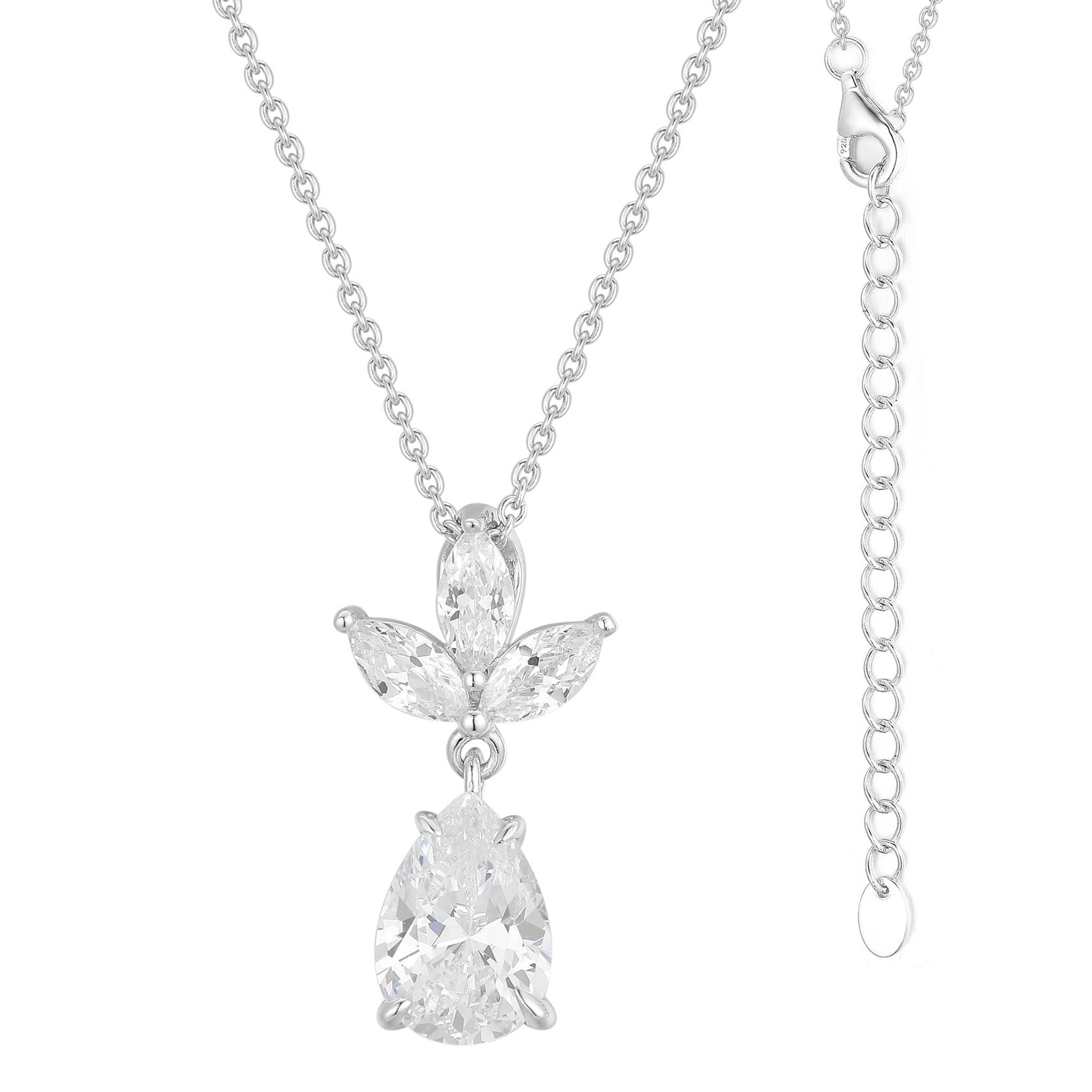 ΚΟΛΙΕ Πετράτο Gloria Hope από Ασήμι 925° με Πέτρες Ζιργκόν GH25WW-10138 - 