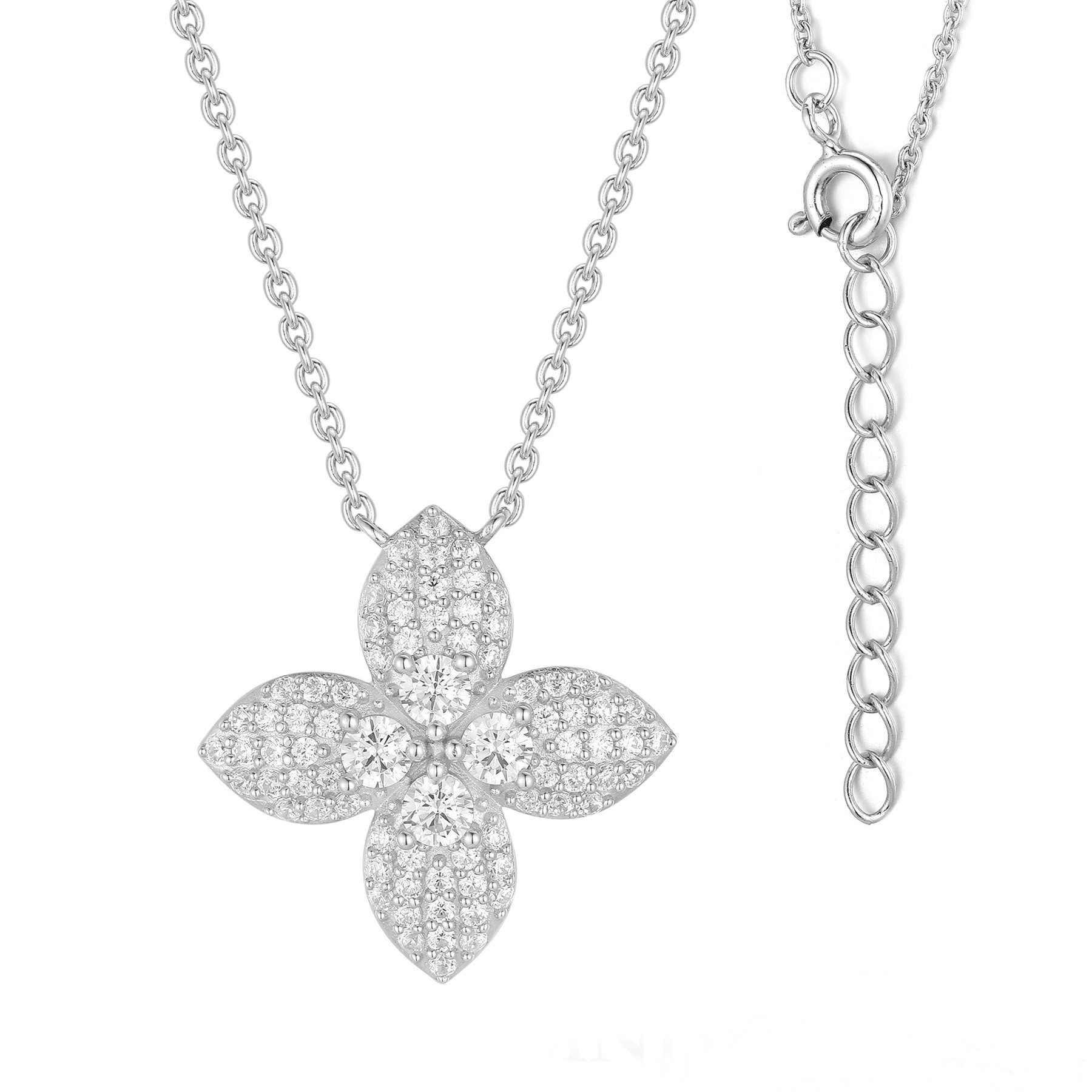 ΚΟΛΙΕ Πετράτο Gloria Hope από Ασήμι 925° με Πέτρες Ζιργκόν GH25WW-10141 - 