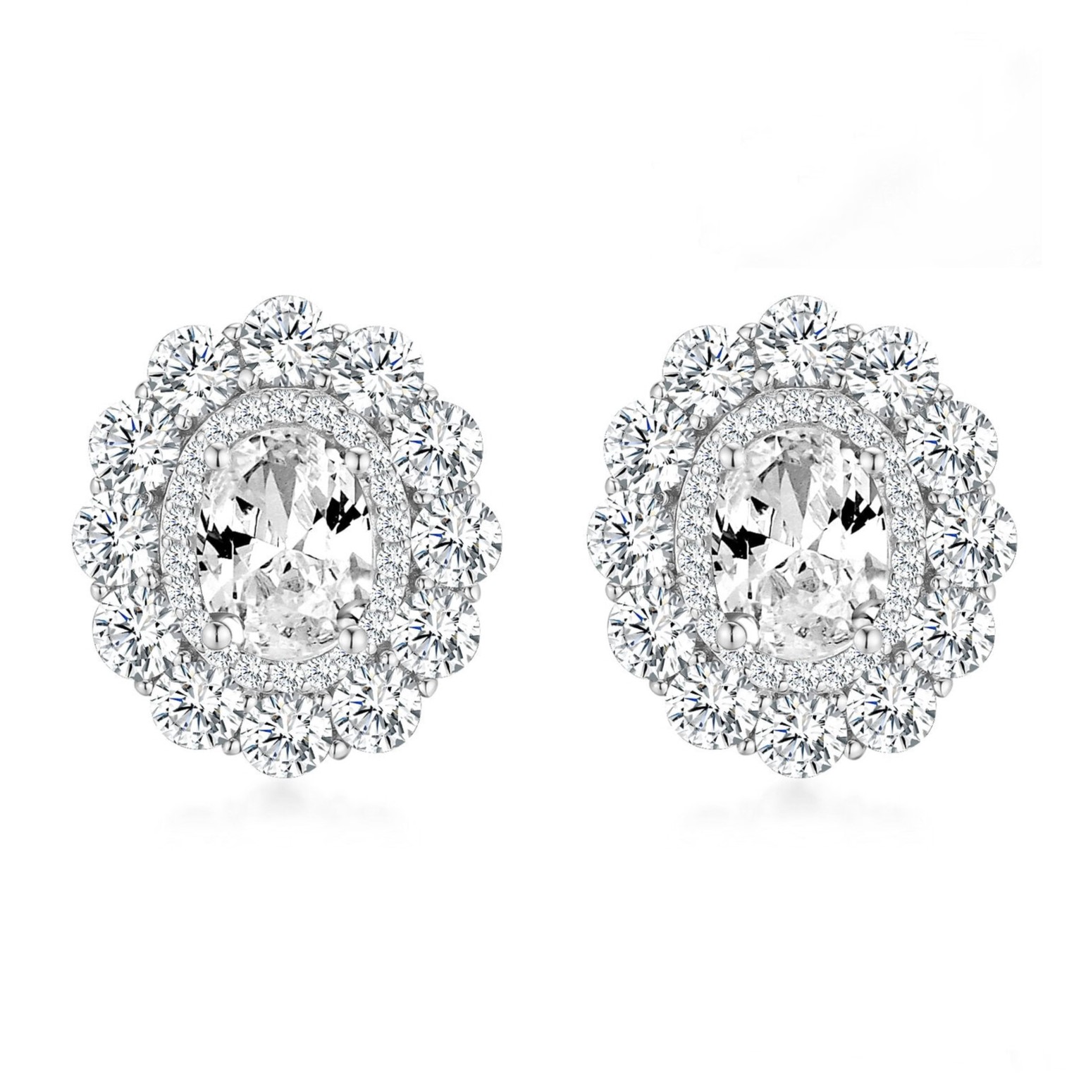 ΣΚΟΥΛΑΡΙΚΙΑ Ροζέτες Gloria Hope από Ασήμι 925° με Πέτρες Ζιργκόν GH25WW-10146BOR - 